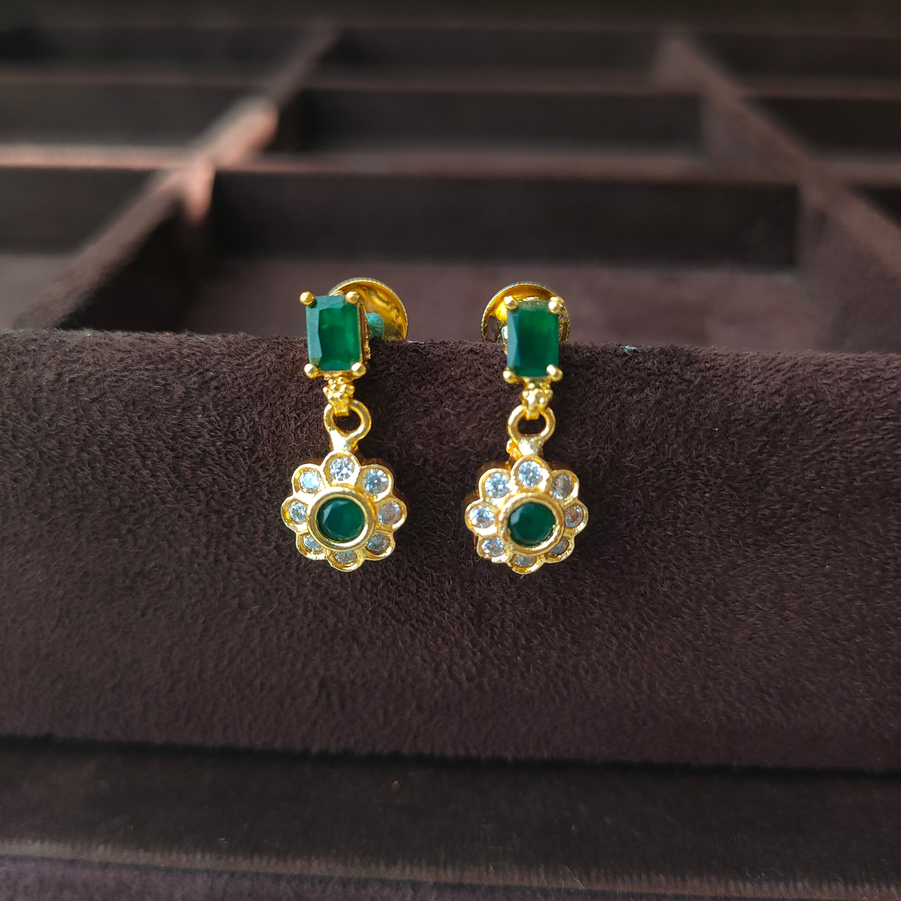 925 Silver Gold Plated  Earring -5562