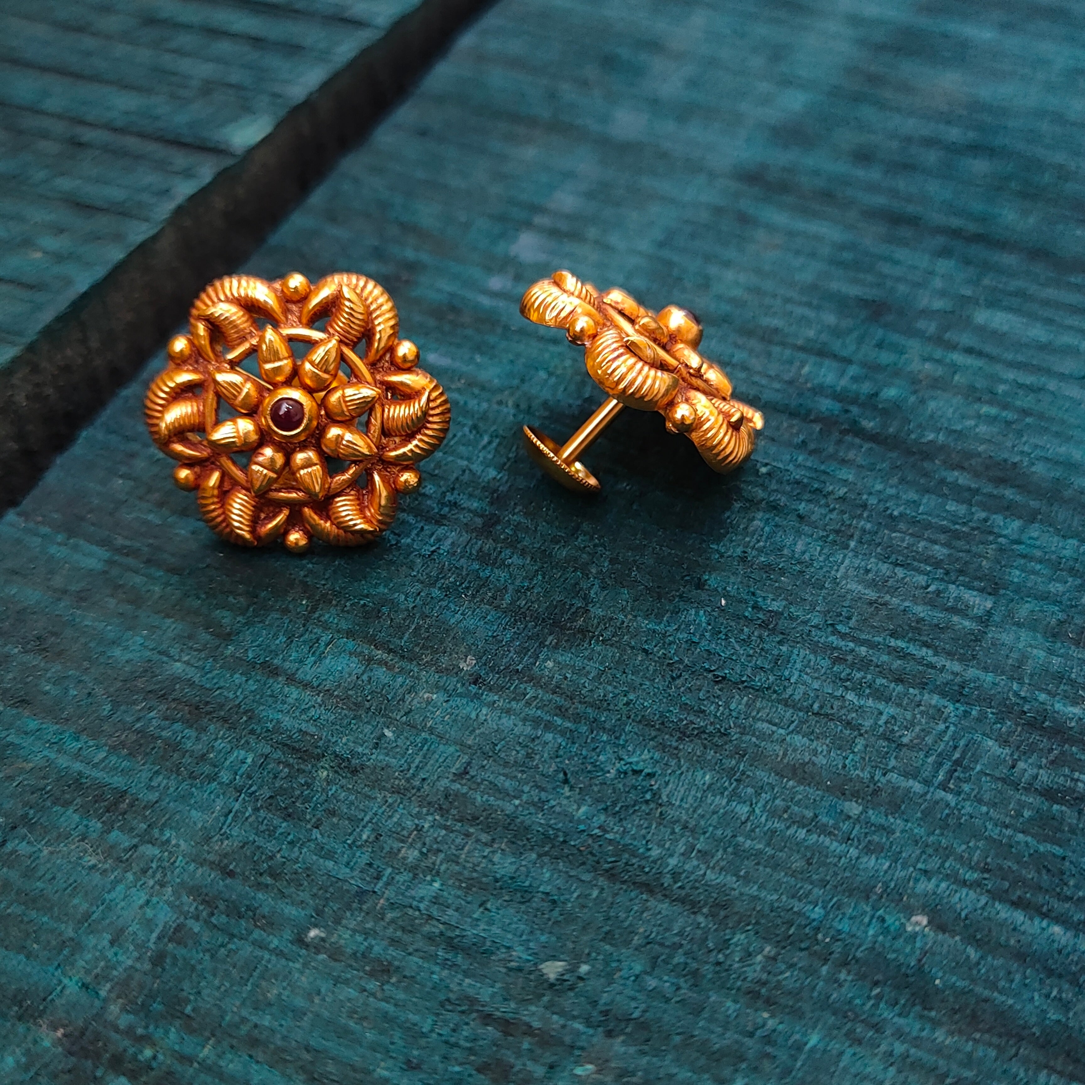 925 Silver Gold Plated Earstud -1405