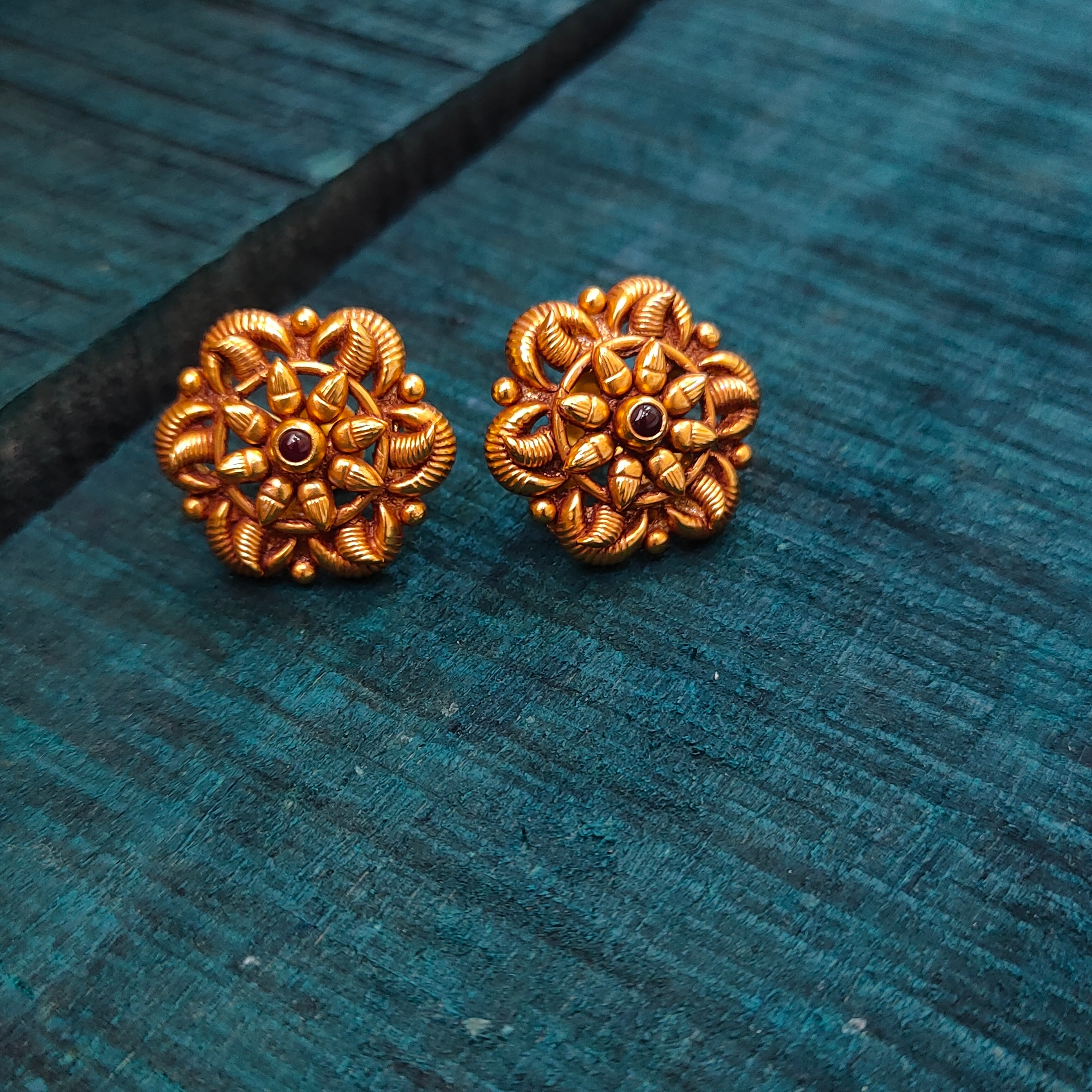 925 Silver Gold Plated Earstud -1405