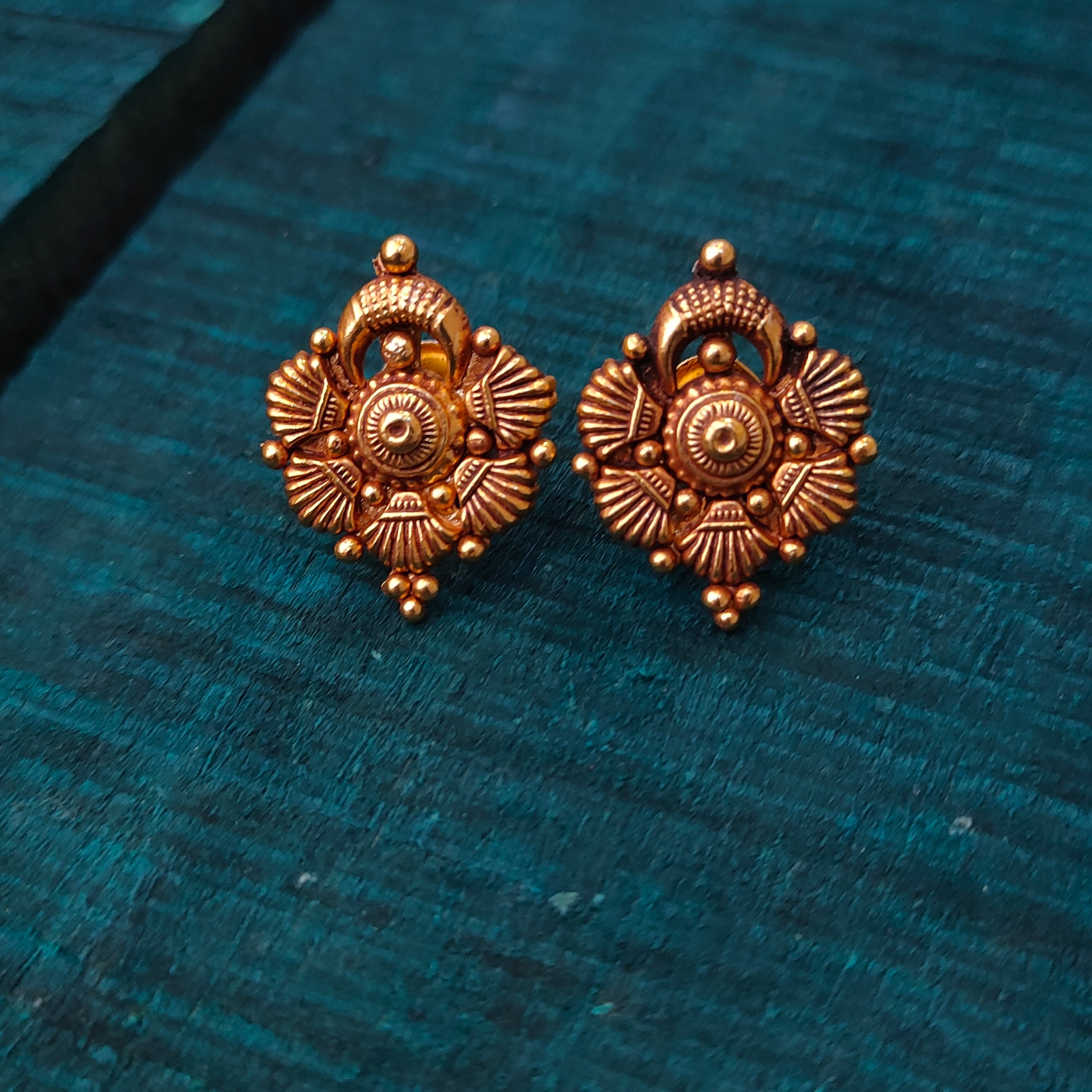 925 Silver Gold Plated Earstud -1407