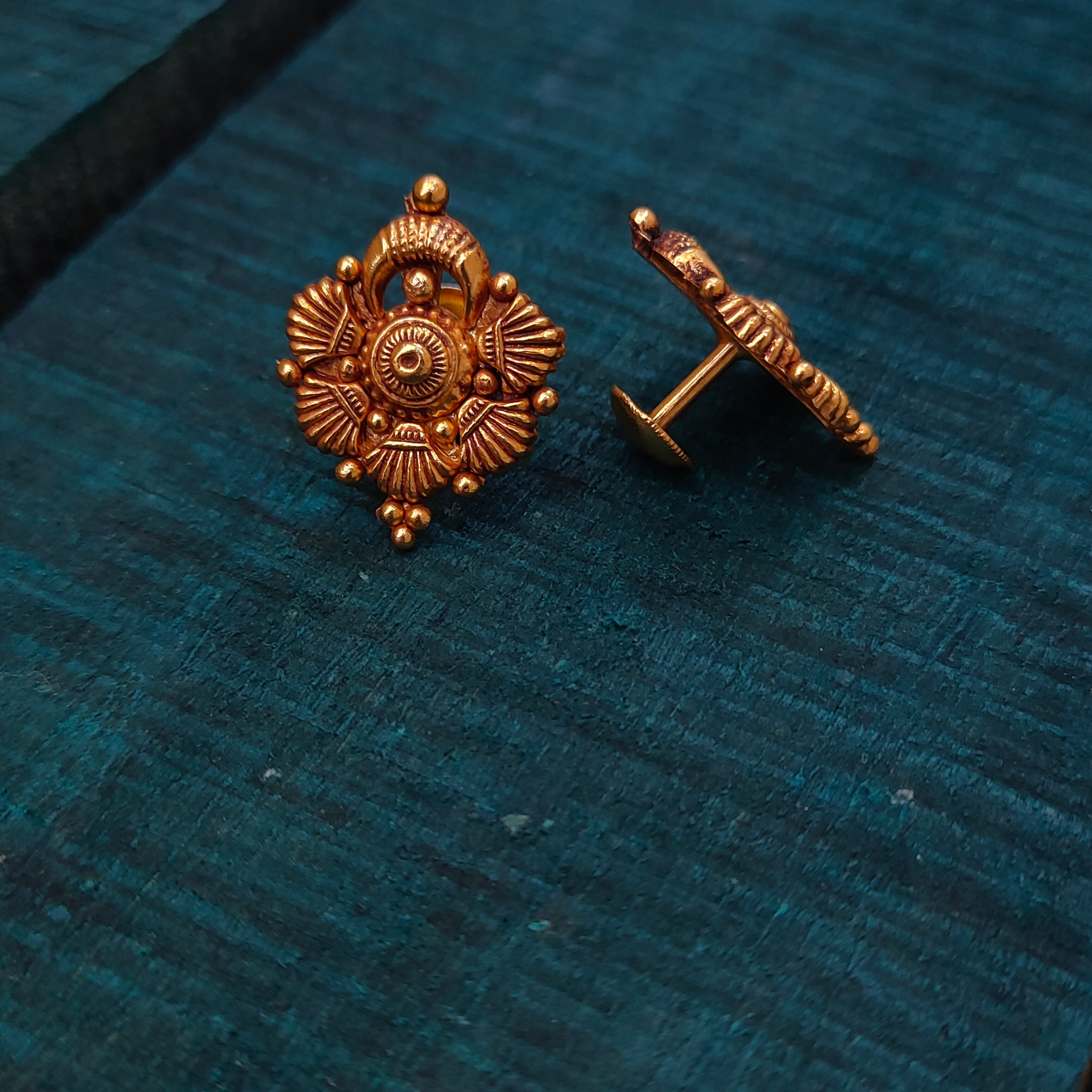 925 Silver Gold Plated Earstud -1407