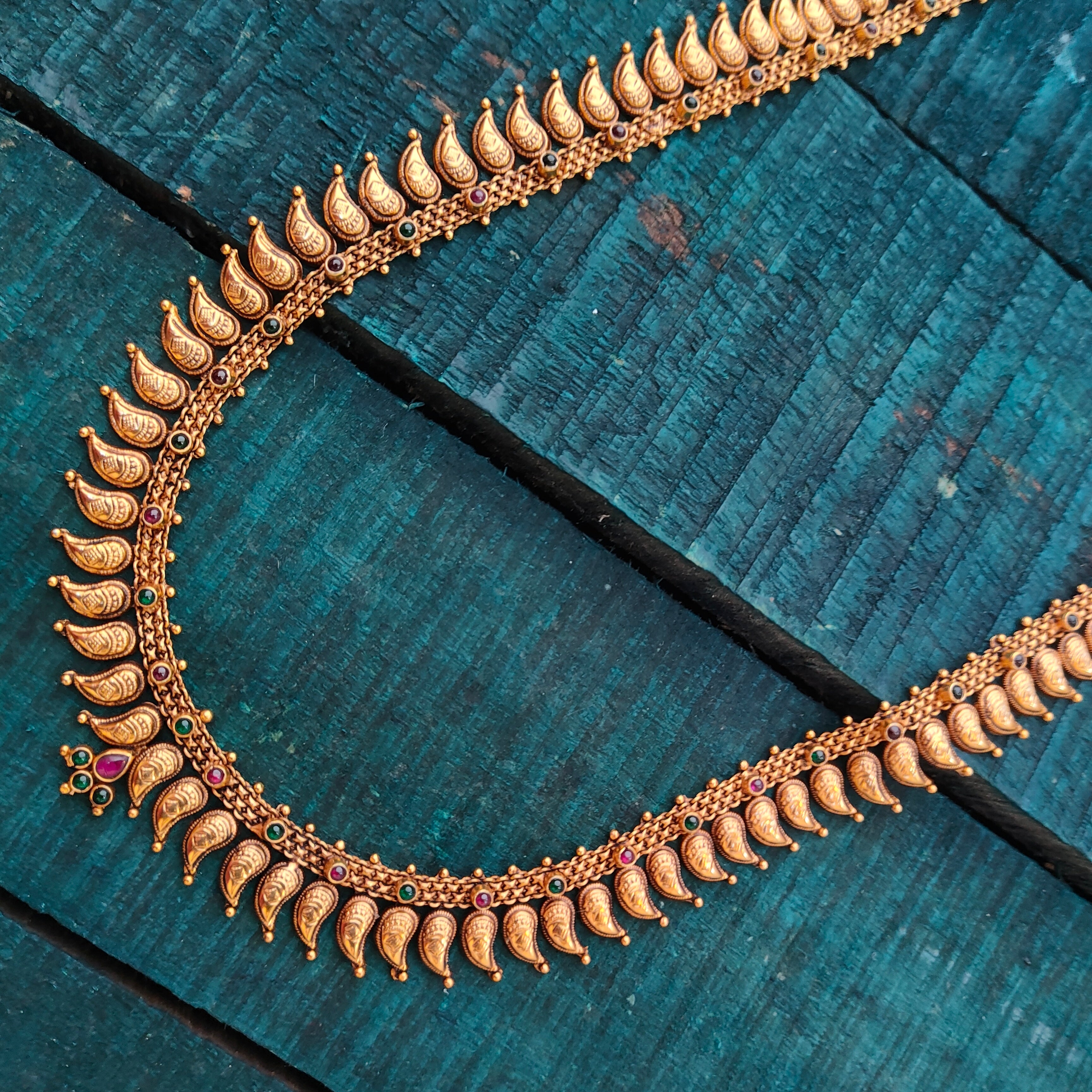 925 Silver Gold Plated Haram -4113