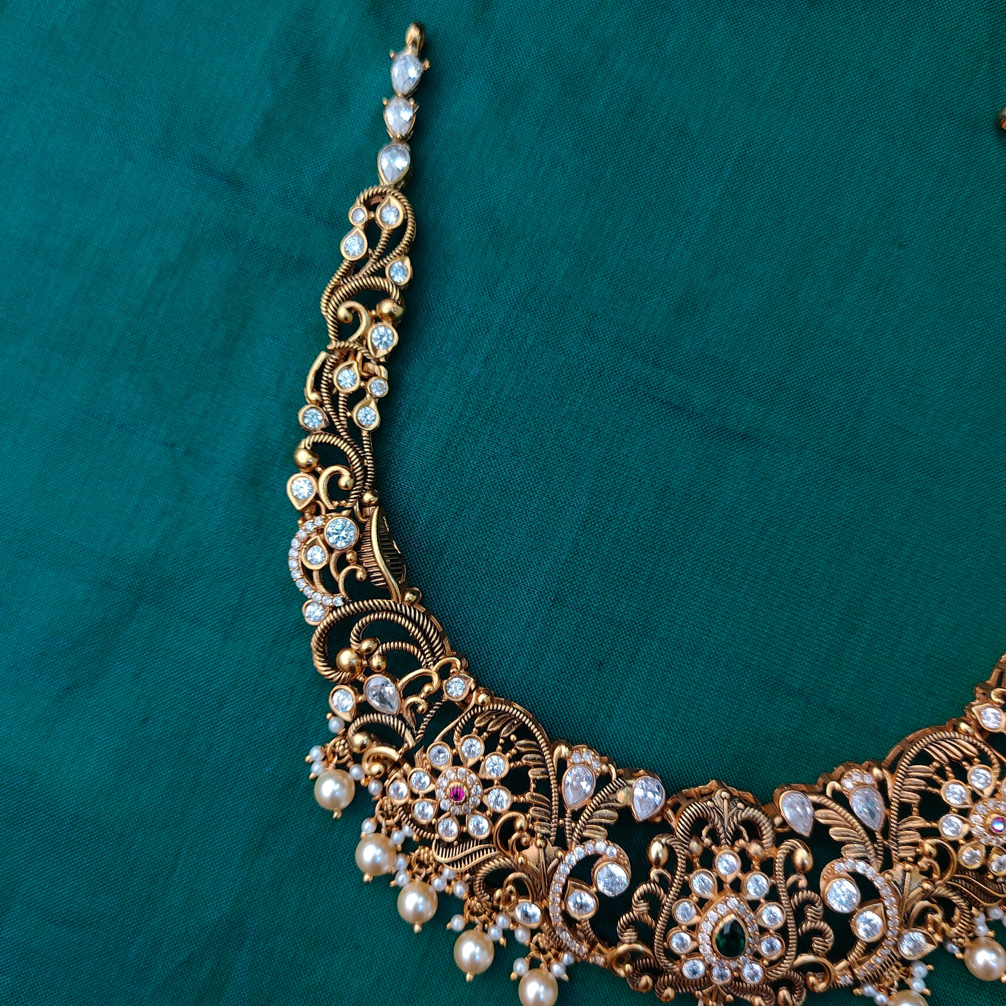925 Silver  Necklace with Earring-1378