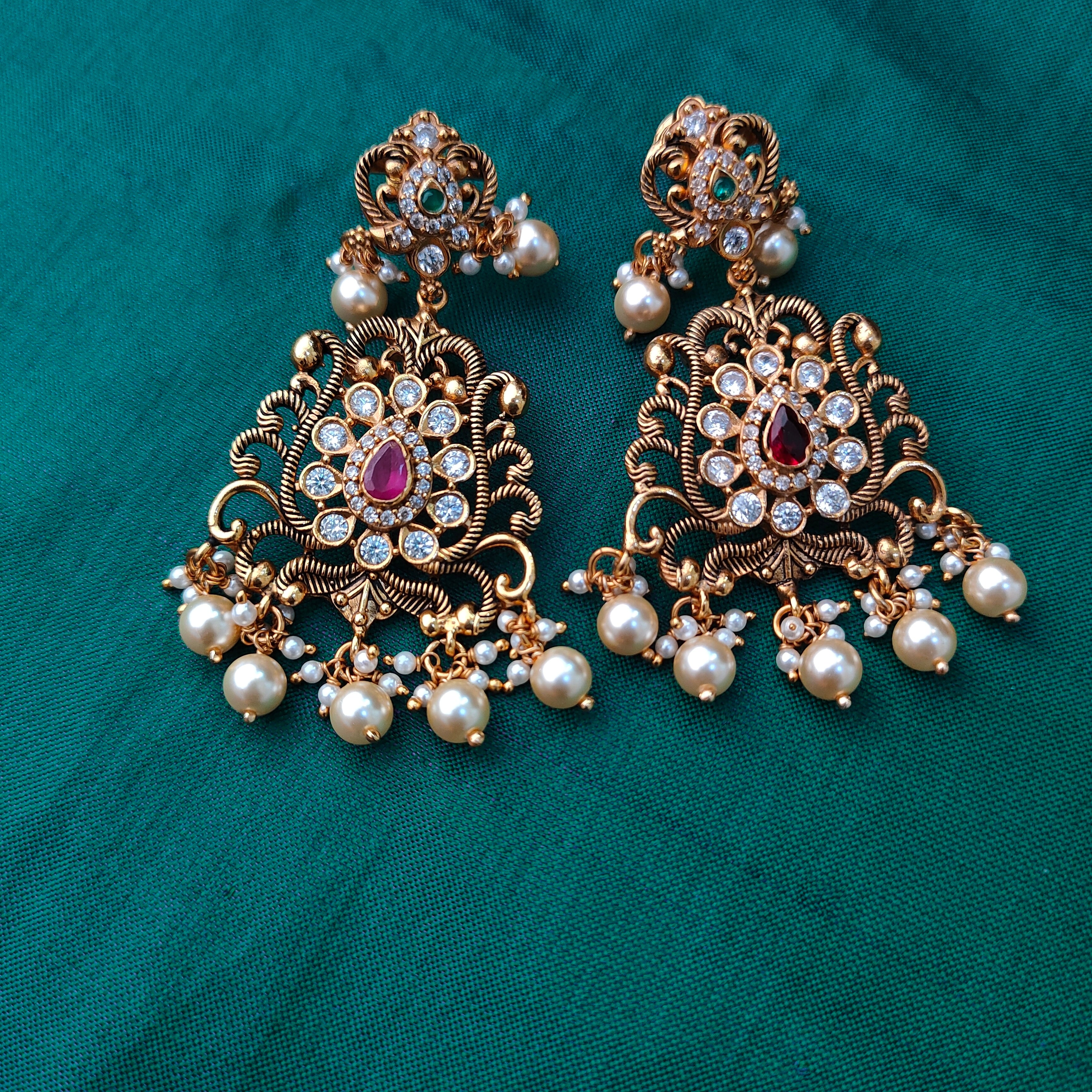 925 Silver  Necklace with Earring-1378