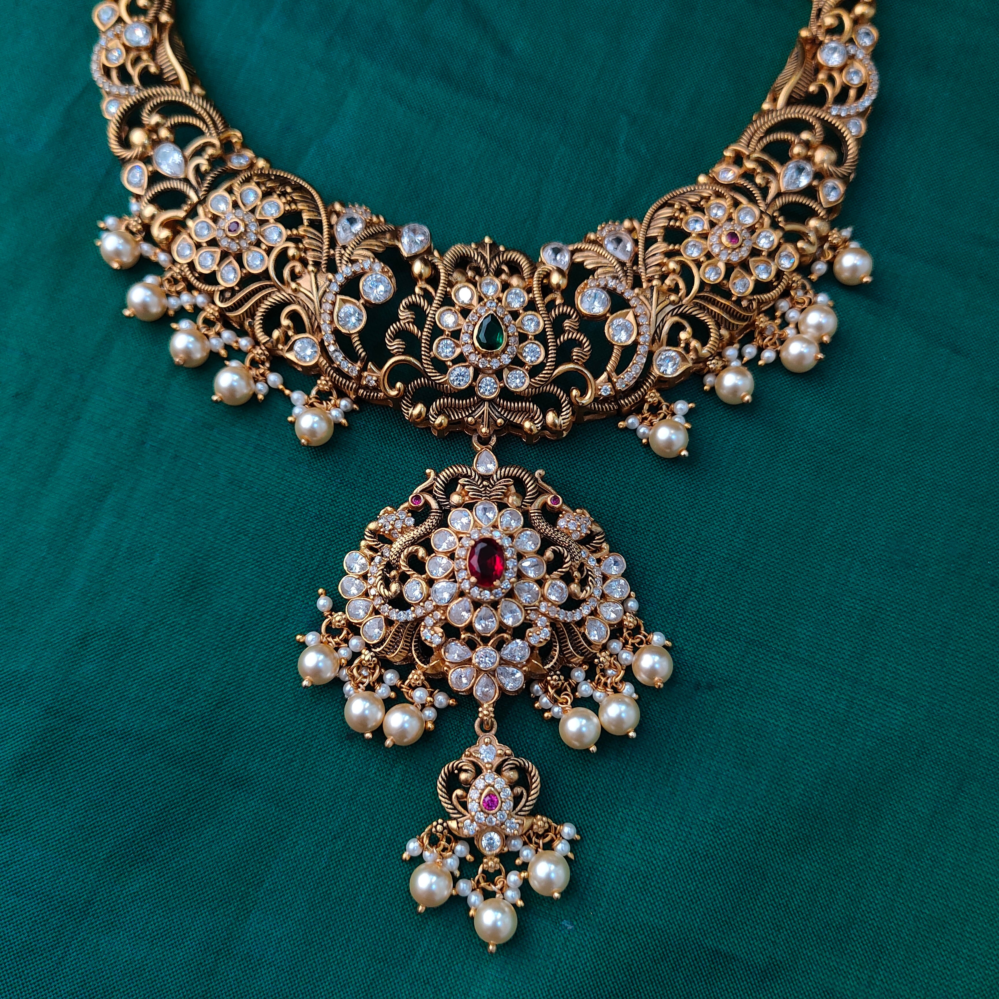 925 Silver  Necklace with Earring-1378
