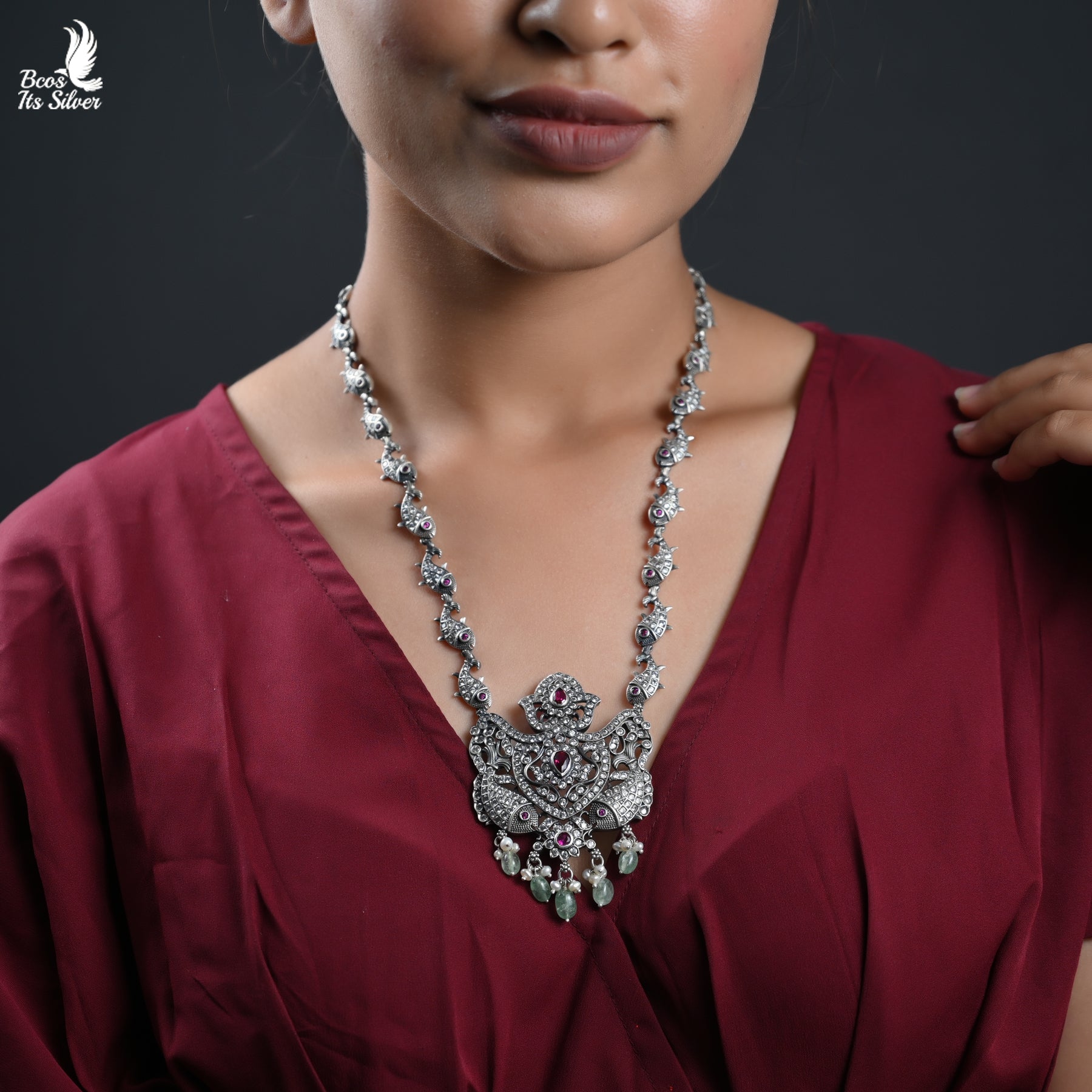 925 Silver Oxidized Fish Haram- 4399