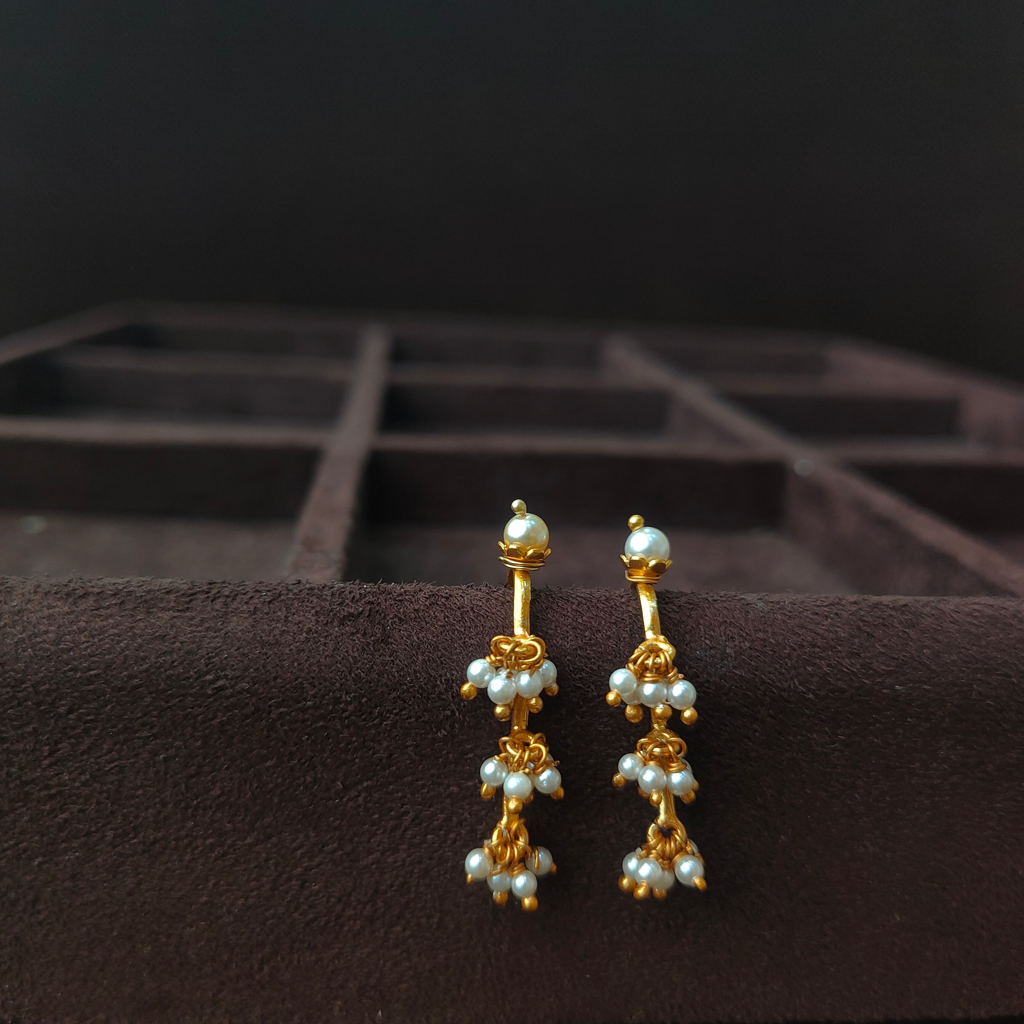 925 Silver Press type Pearl Bugadi  -0073(MADE TO ORDER)