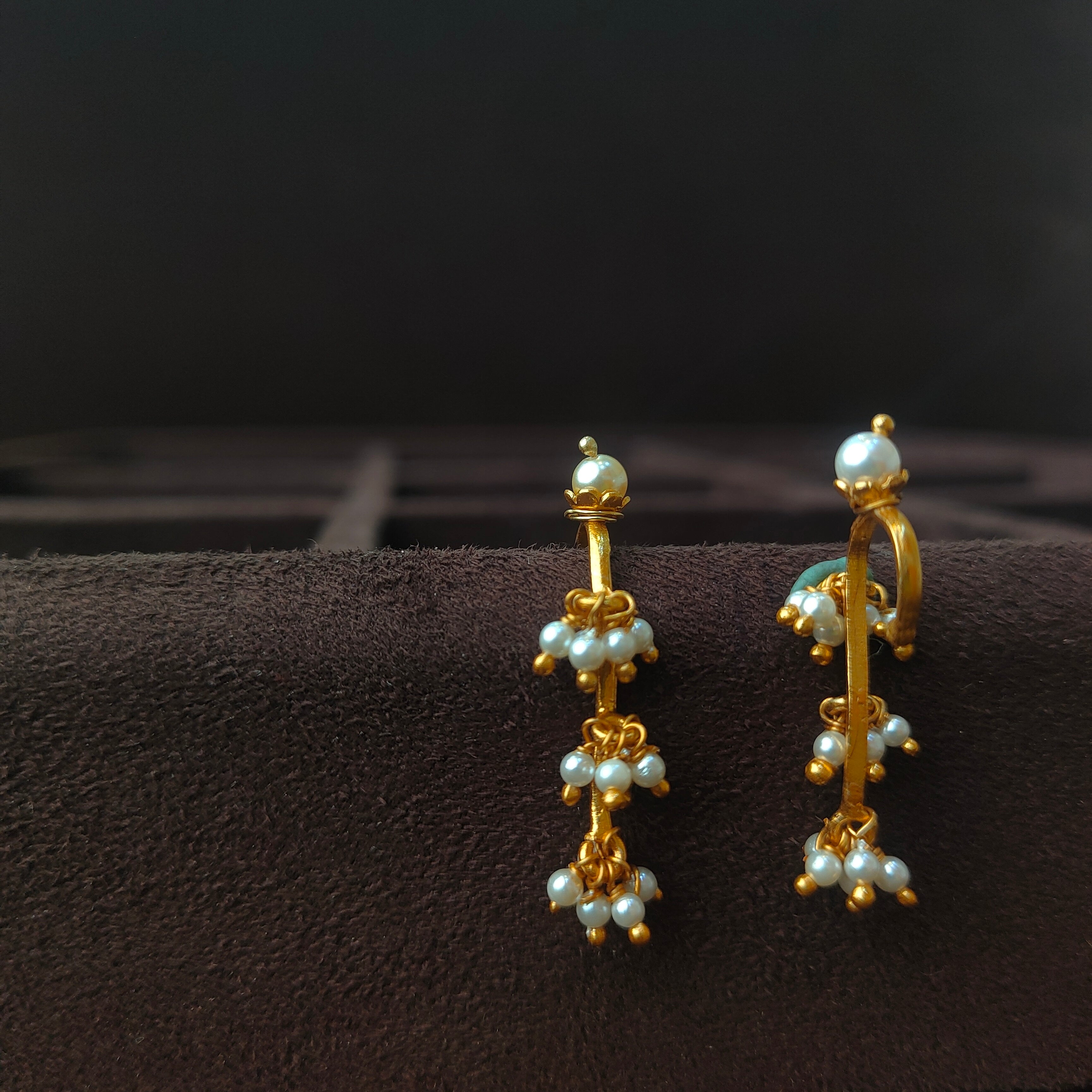 925 Silver Press type Pearl Bugadi  -0073(MADE TO ORDER)