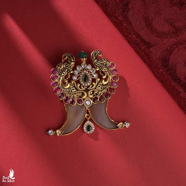 925 Silver Puligoru Peacock Pendant - 0434