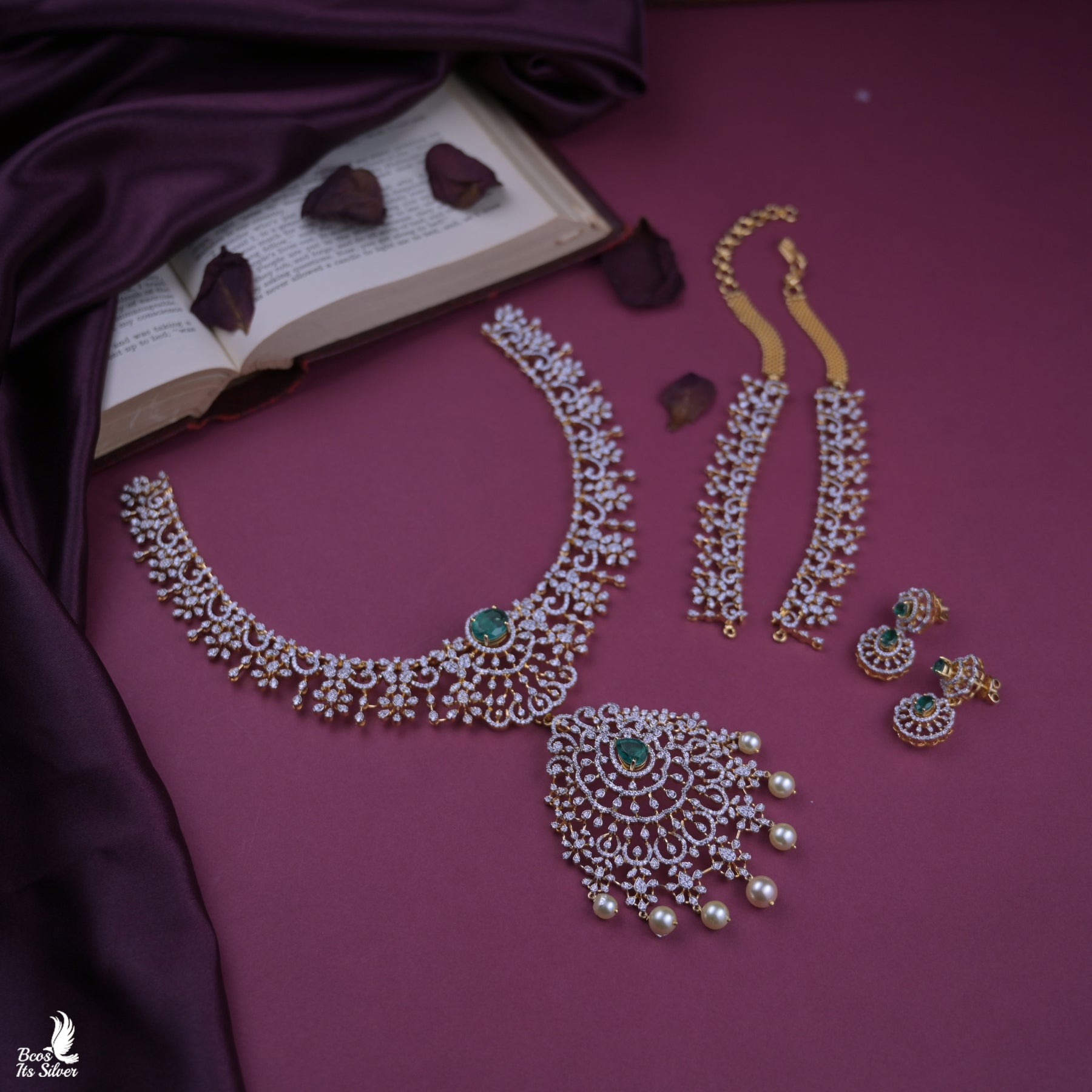 925 Silver Theia Diamond lookalike Haram - 7044