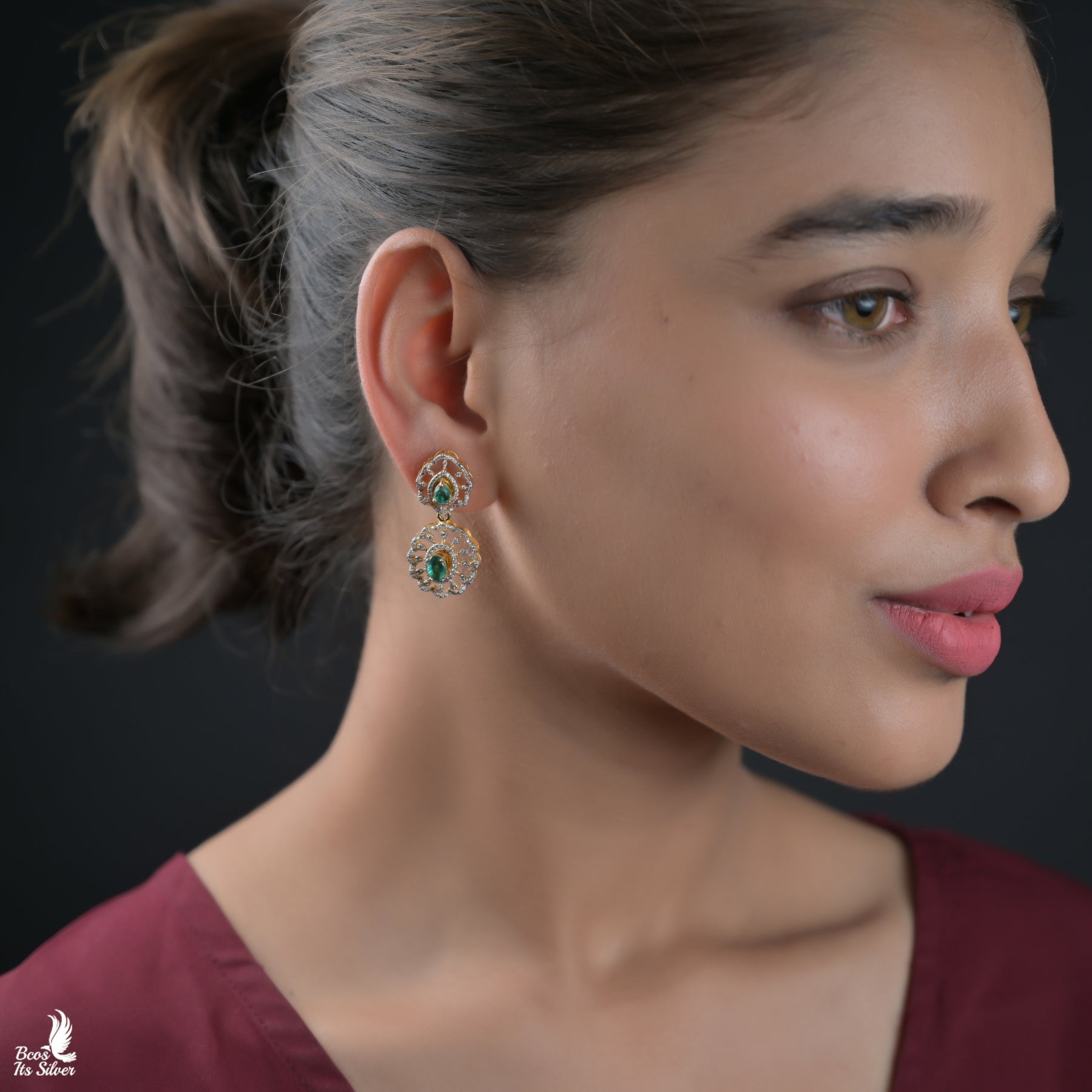 925 Silver Theia Diamond lookalike Haram - 7044