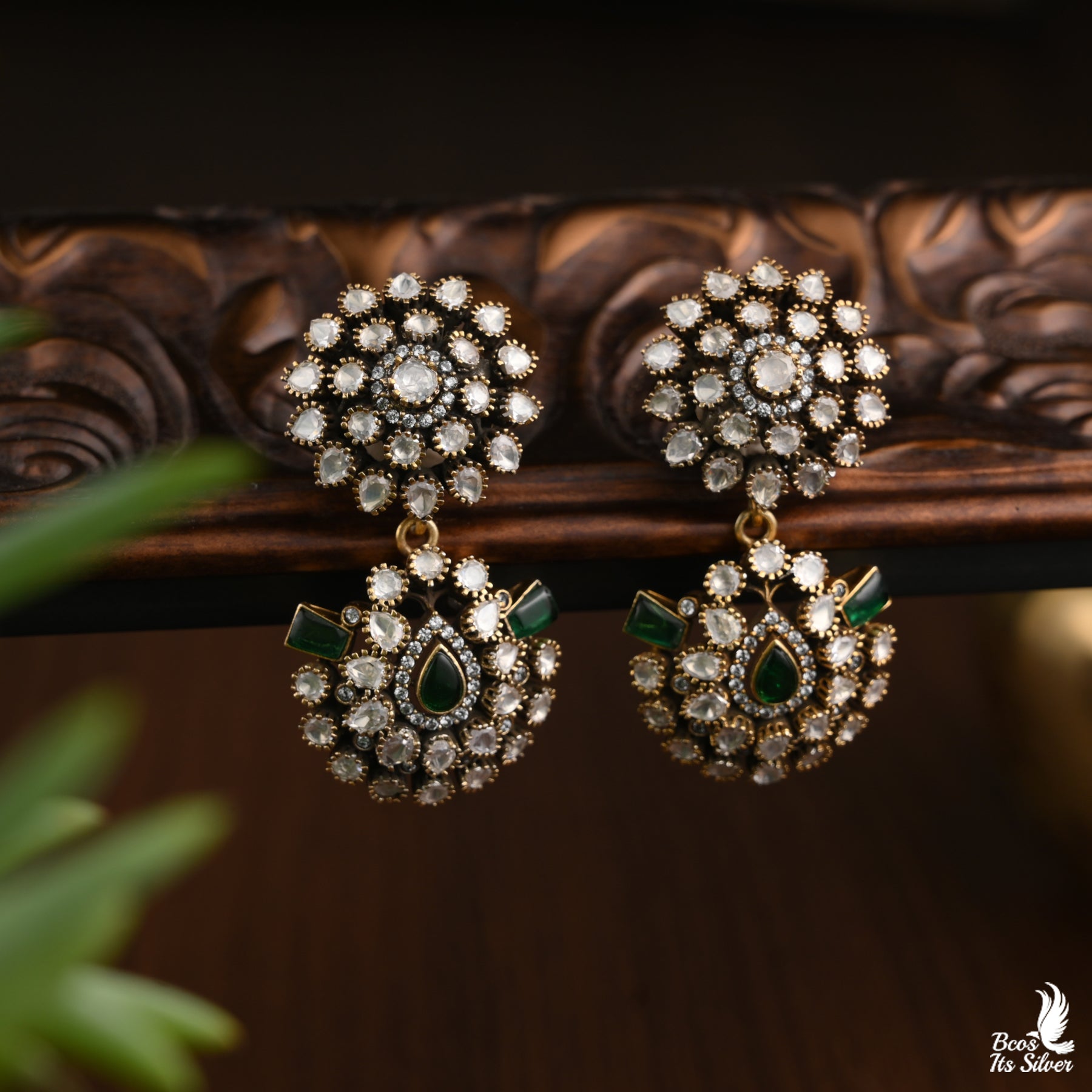 925 Silver Victorian Chandbali- 4557