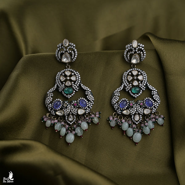 925 Silver Victorian Chandbali- 5232
