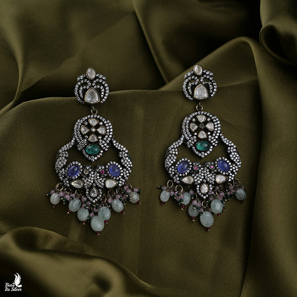 925 Silver Victorian Chandbali- 5232