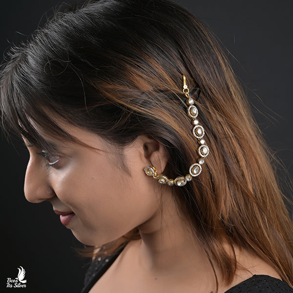 925 Silver Victorian Earchain-1023