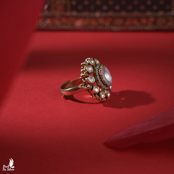 925 Silver Victorian Finger Ring -0936