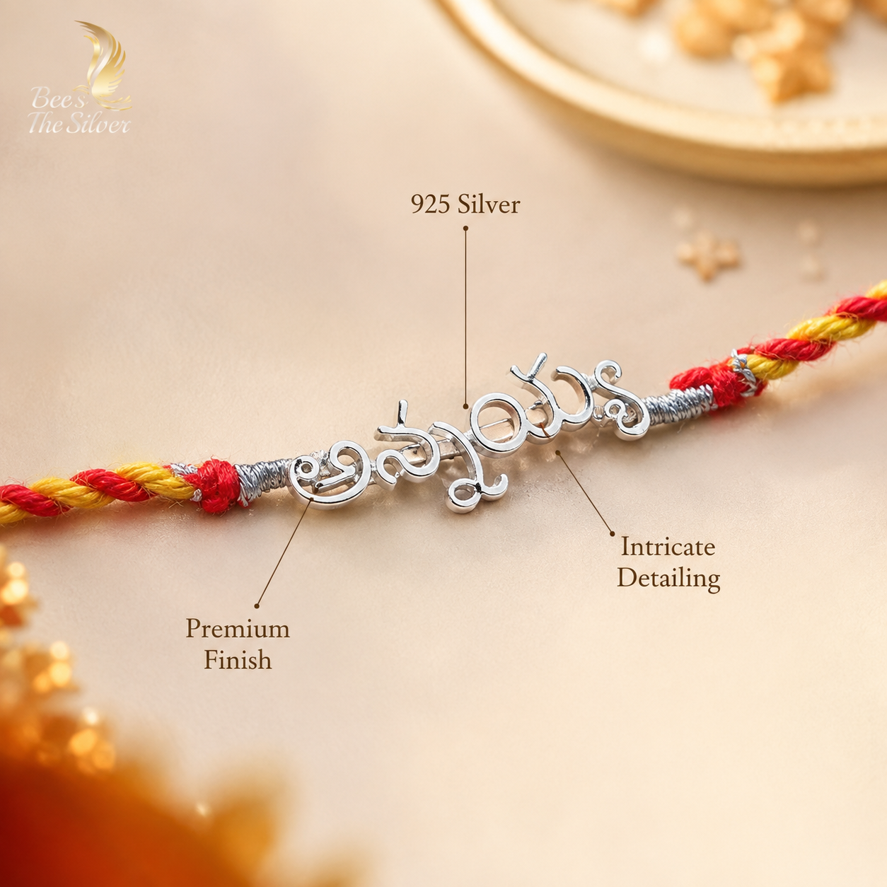 925 Silver Telugu Annaiya Rakhi — 6360
