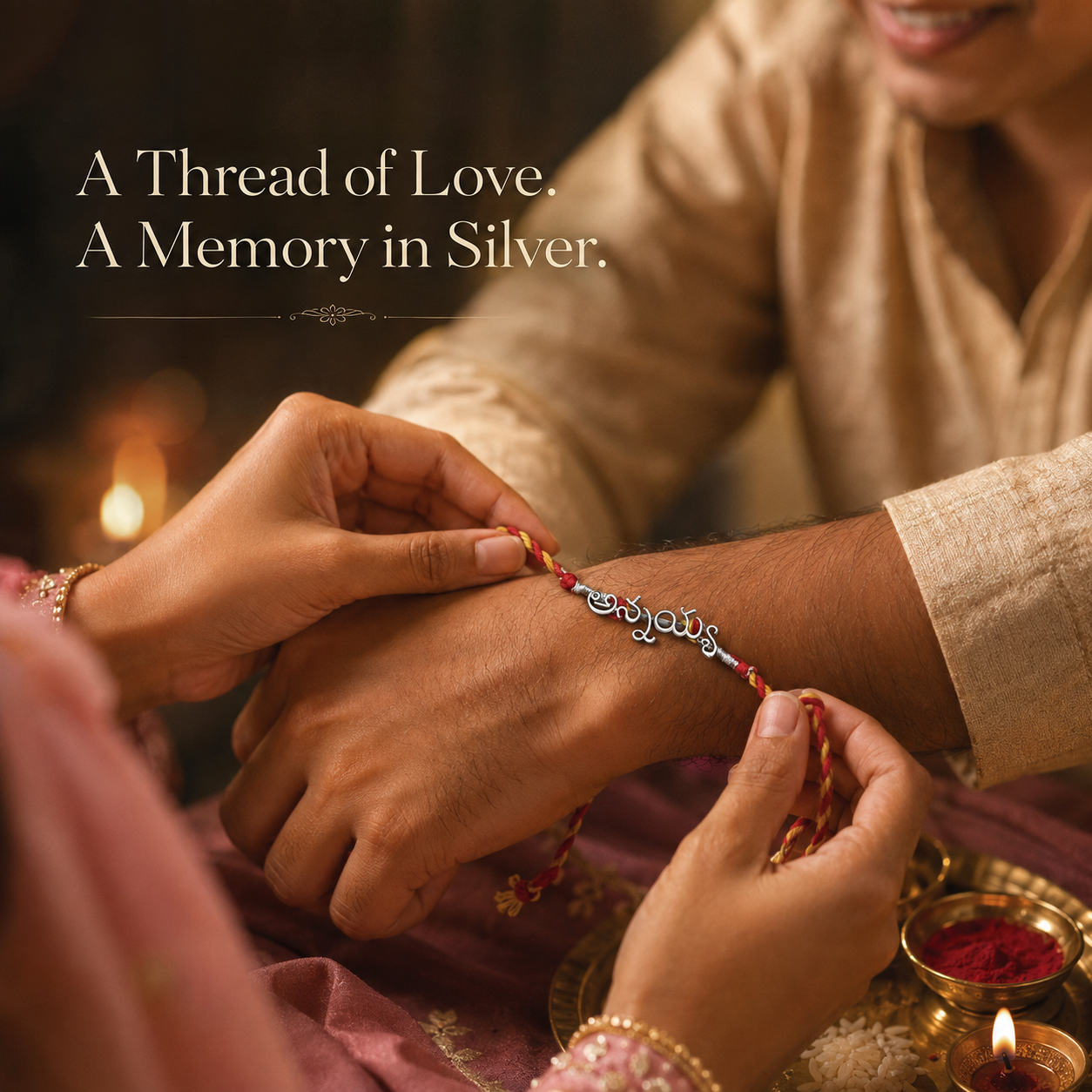 925 Silver Telugu Annaiya Rakhi — 6360