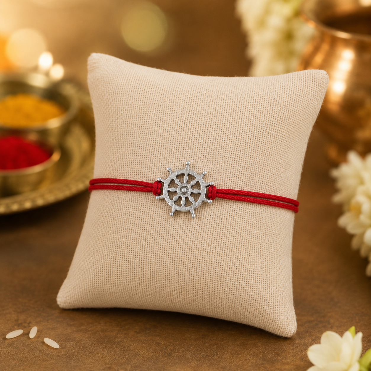 925 Silver Chakra Rakhi — 6290