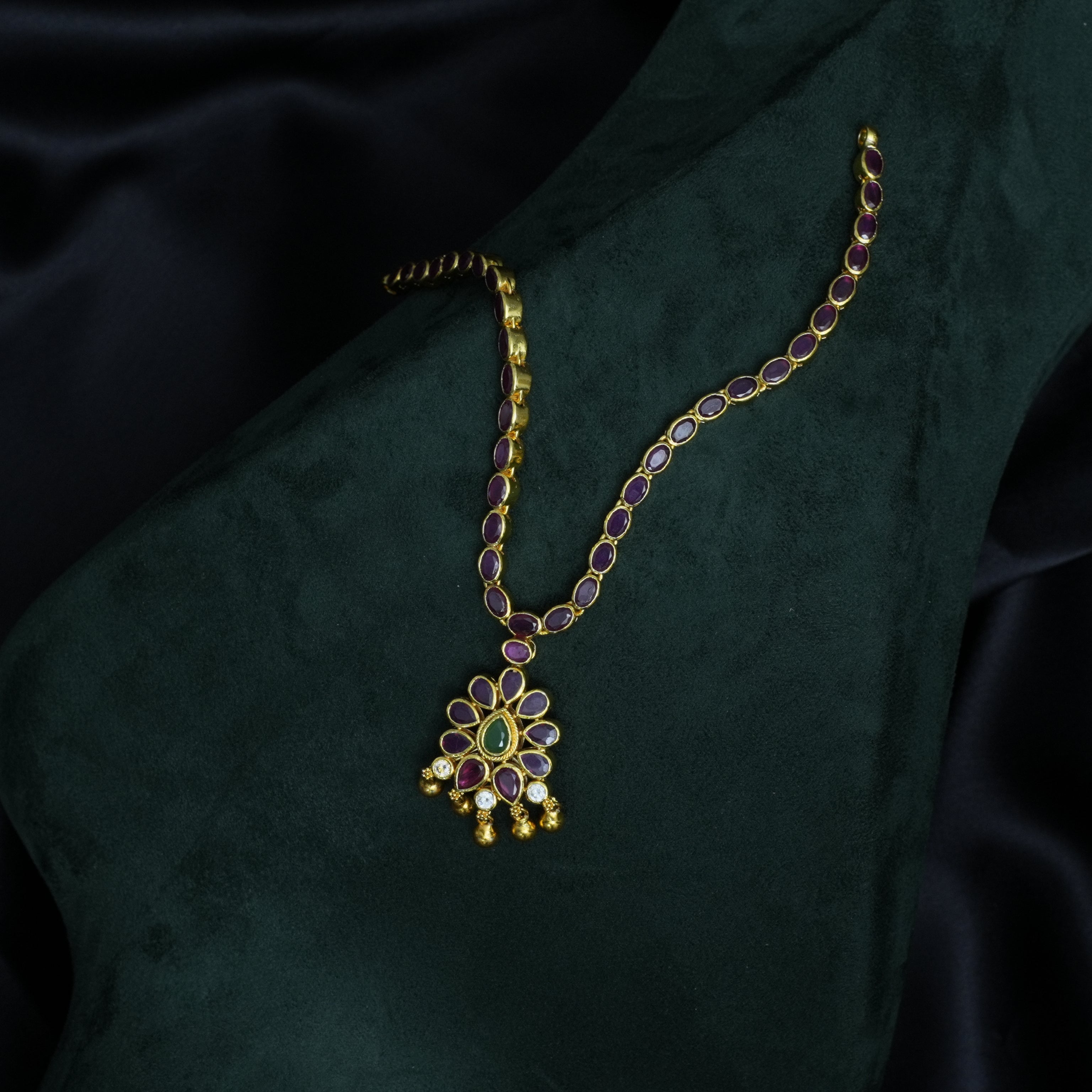 925 Silver Gold Plated Reversable Neckpiece -0940