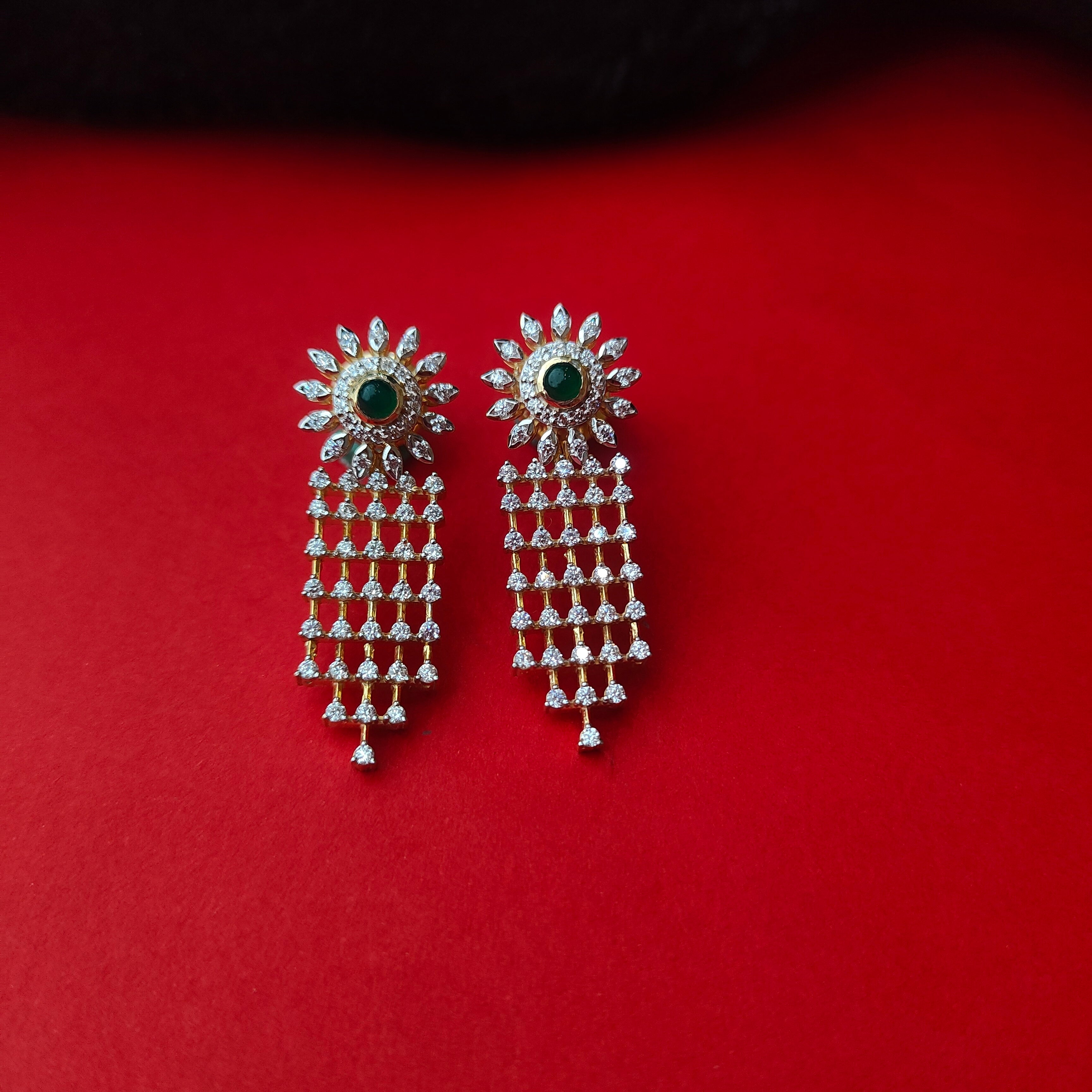 925 Silver Theia Diamond Look Drop Earring -0075