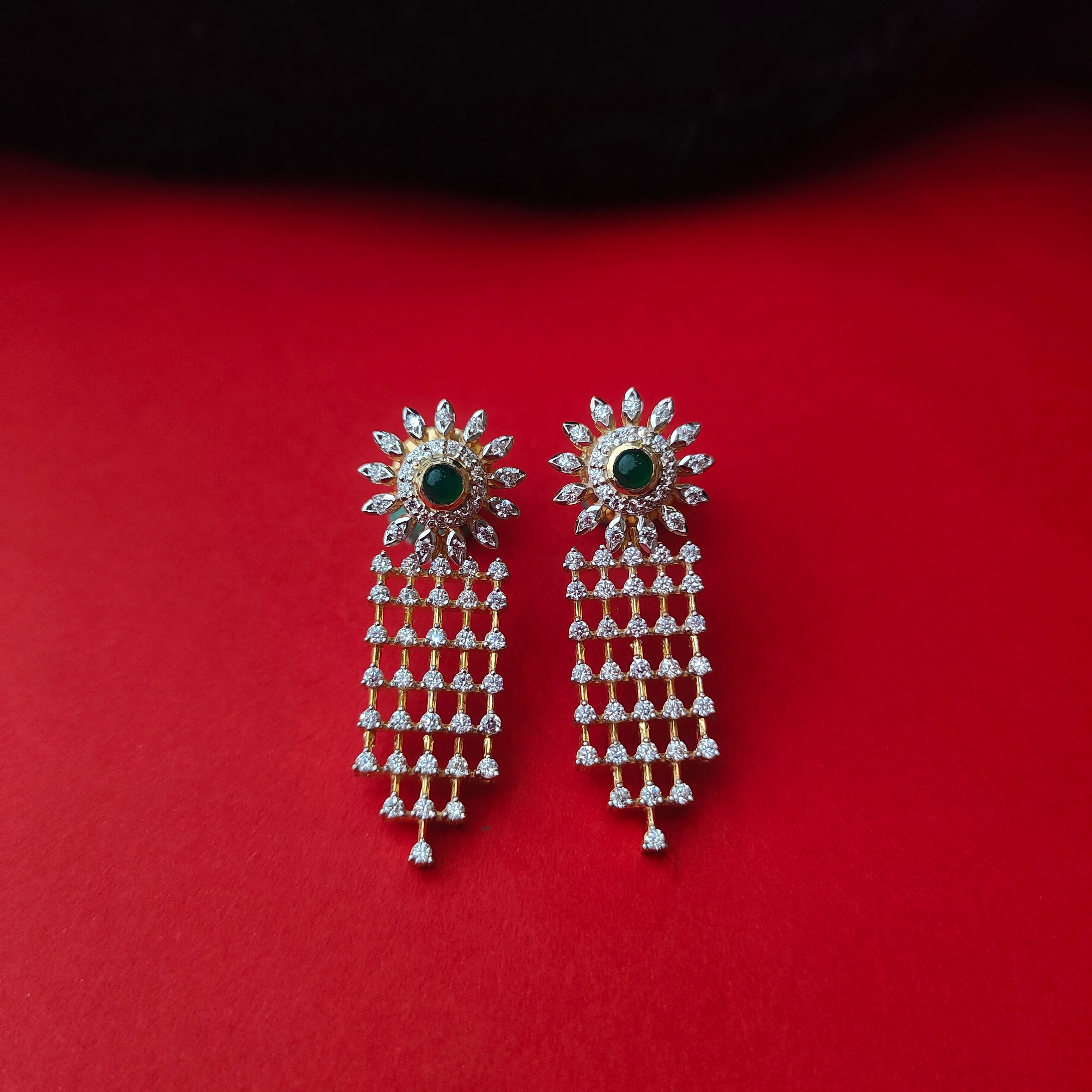 925 Silver Theia Diamond Look Drop Earring -0075