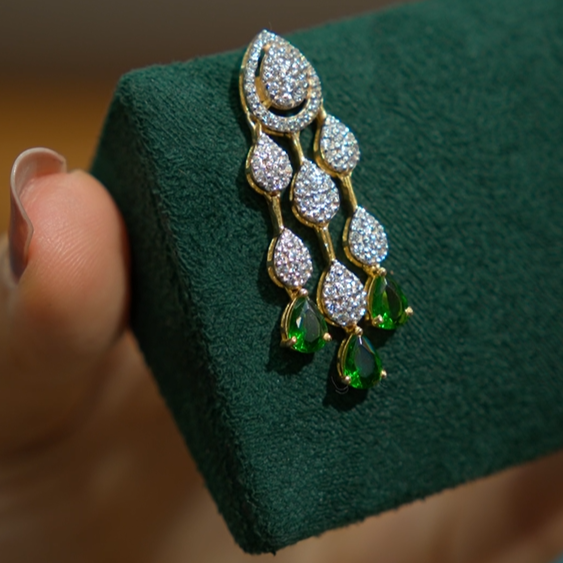 925 Silver Theia Diamond Look Necklace Set-1315