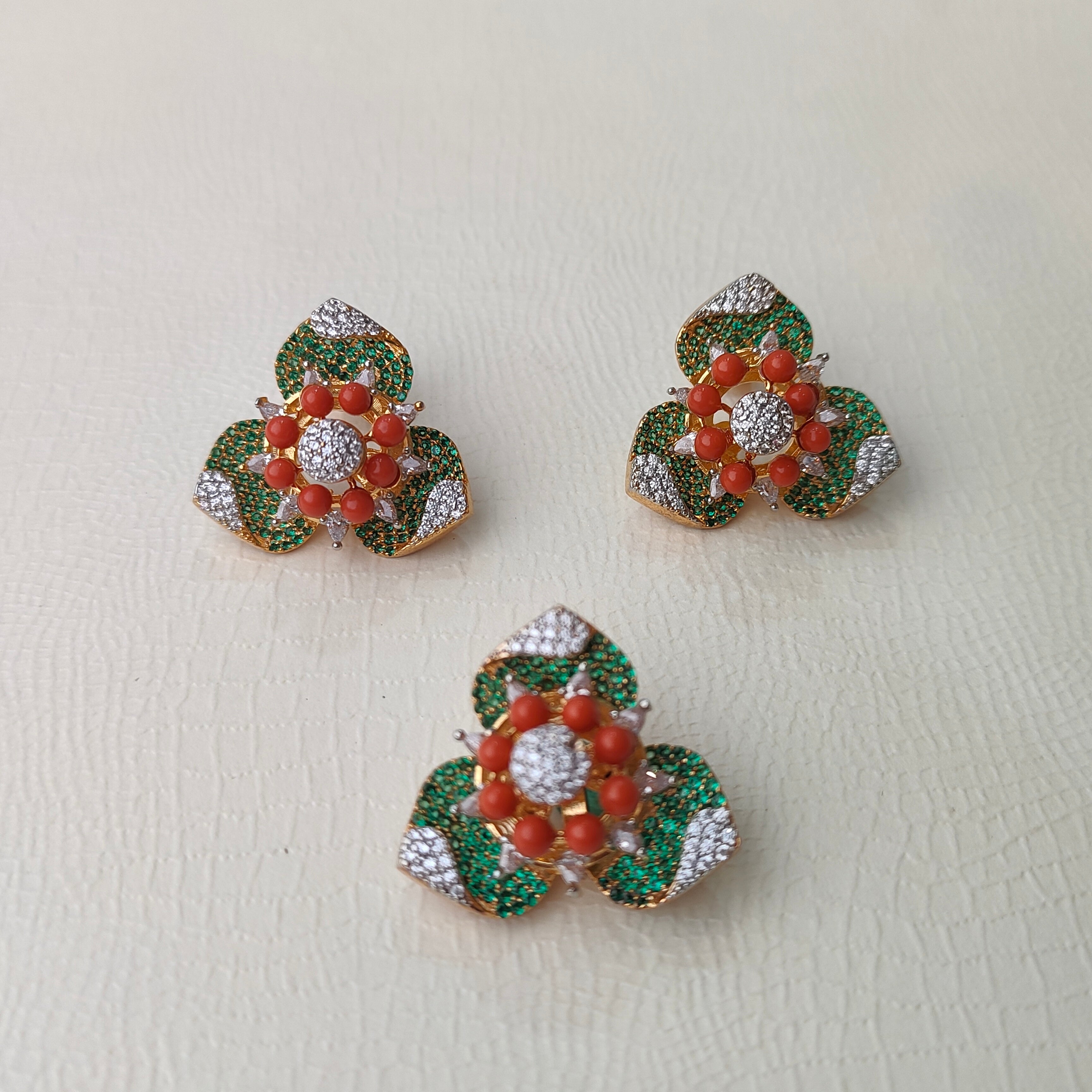 925 Silver Floral Pendant set-1479