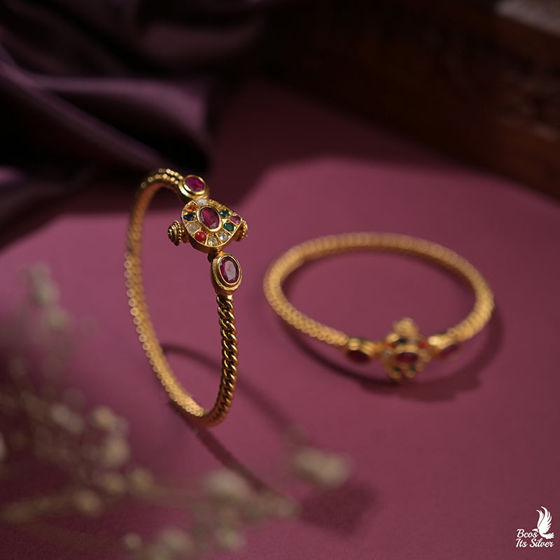 Gold Plated Bangle -0029 - Size - 2.5