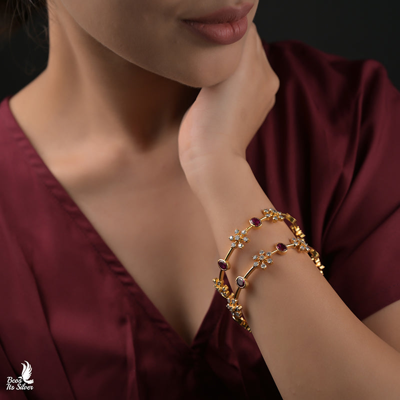 Gold Plated Bangle - 0025