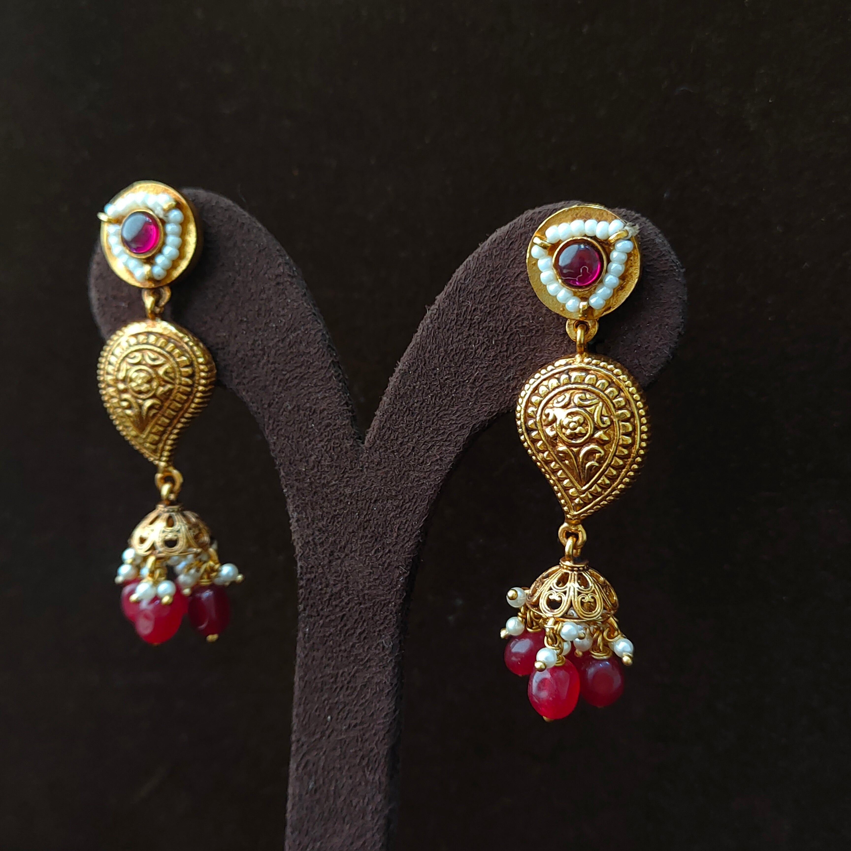 925 Silver Gold Plated Earring-0041