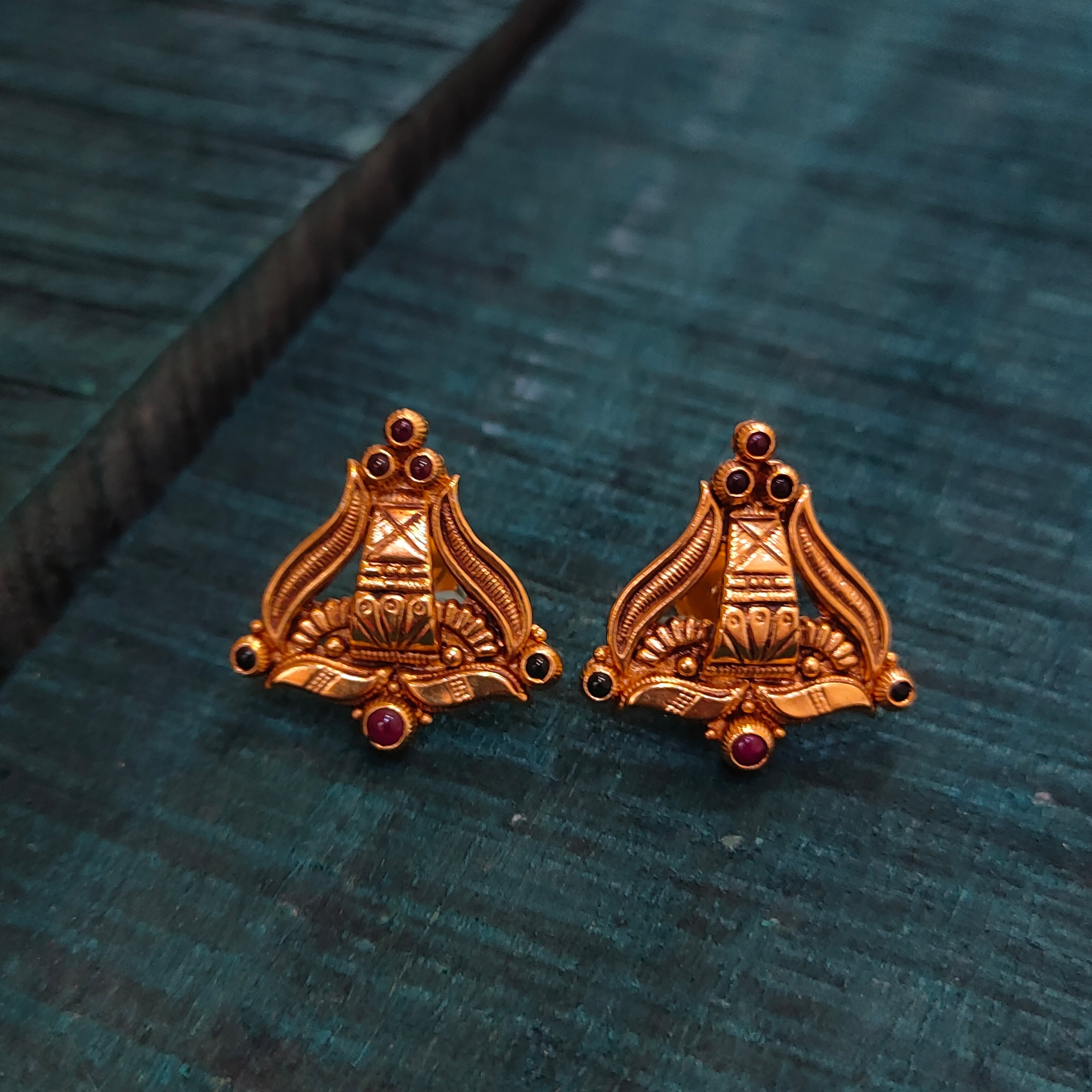 925 Silver Gold Plated Earstud -1403