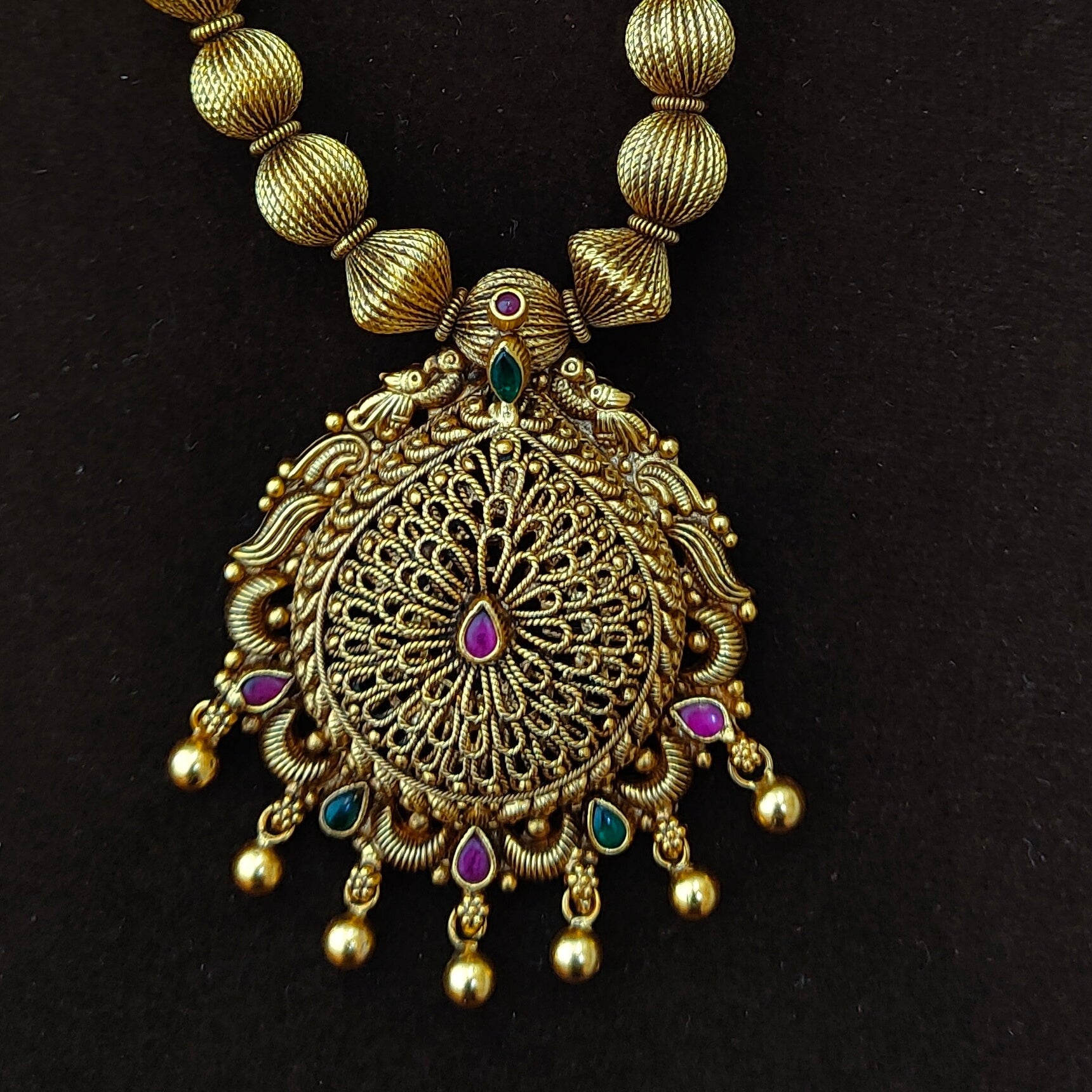 925 Silver Gold Plated Haram-1395