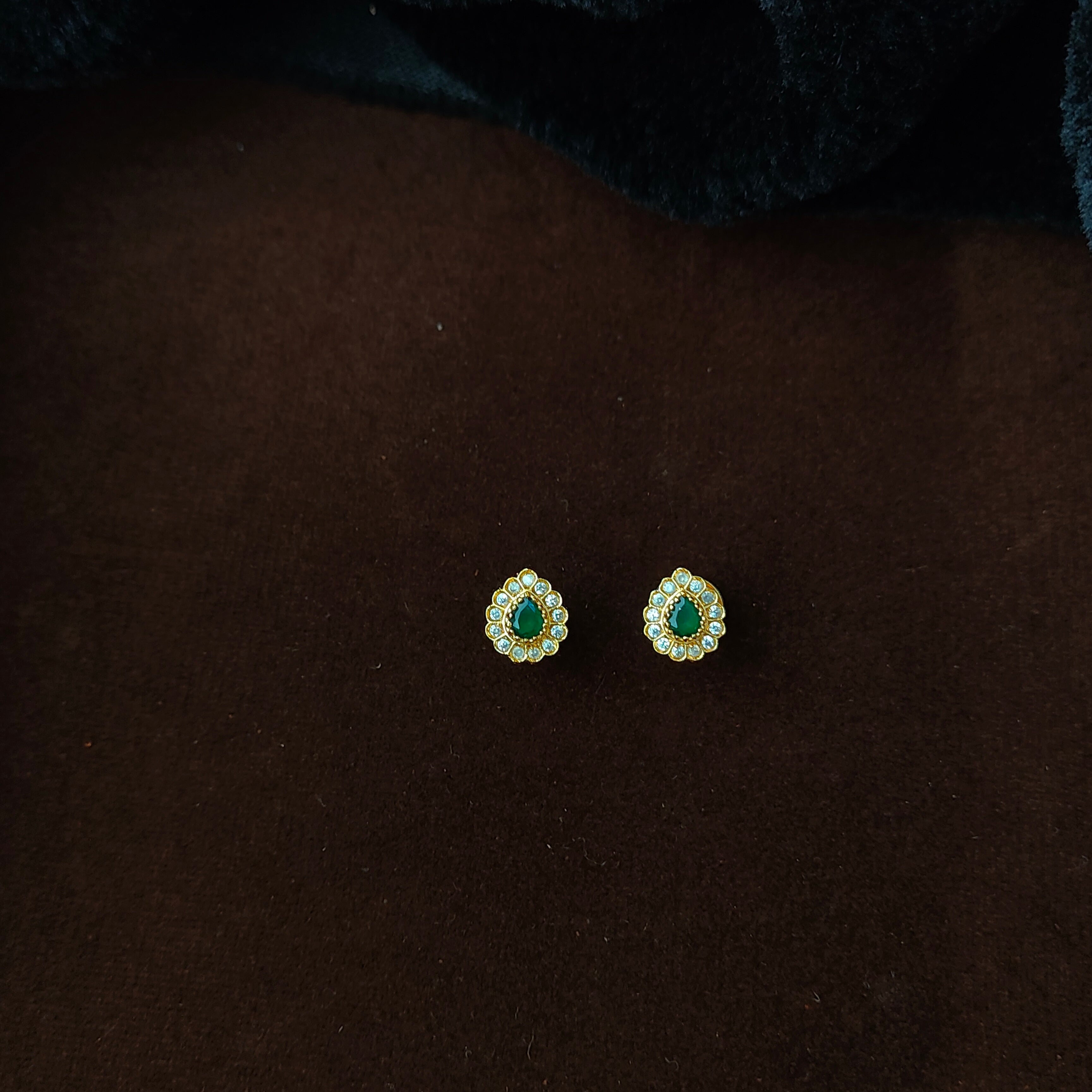 925 Silver Gold Plated Necklace Set-5597