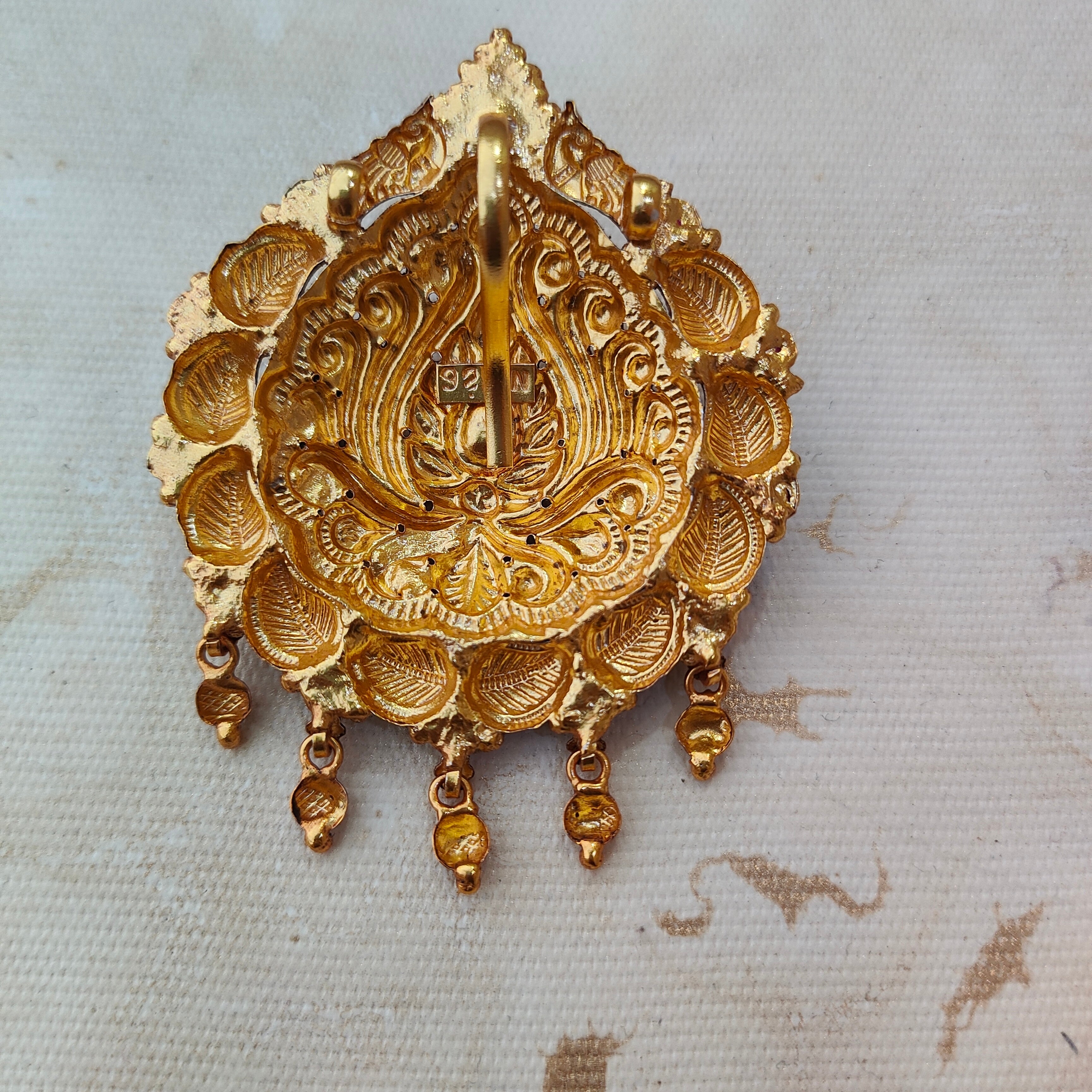 925 Silver Gold plated Pendant-1350