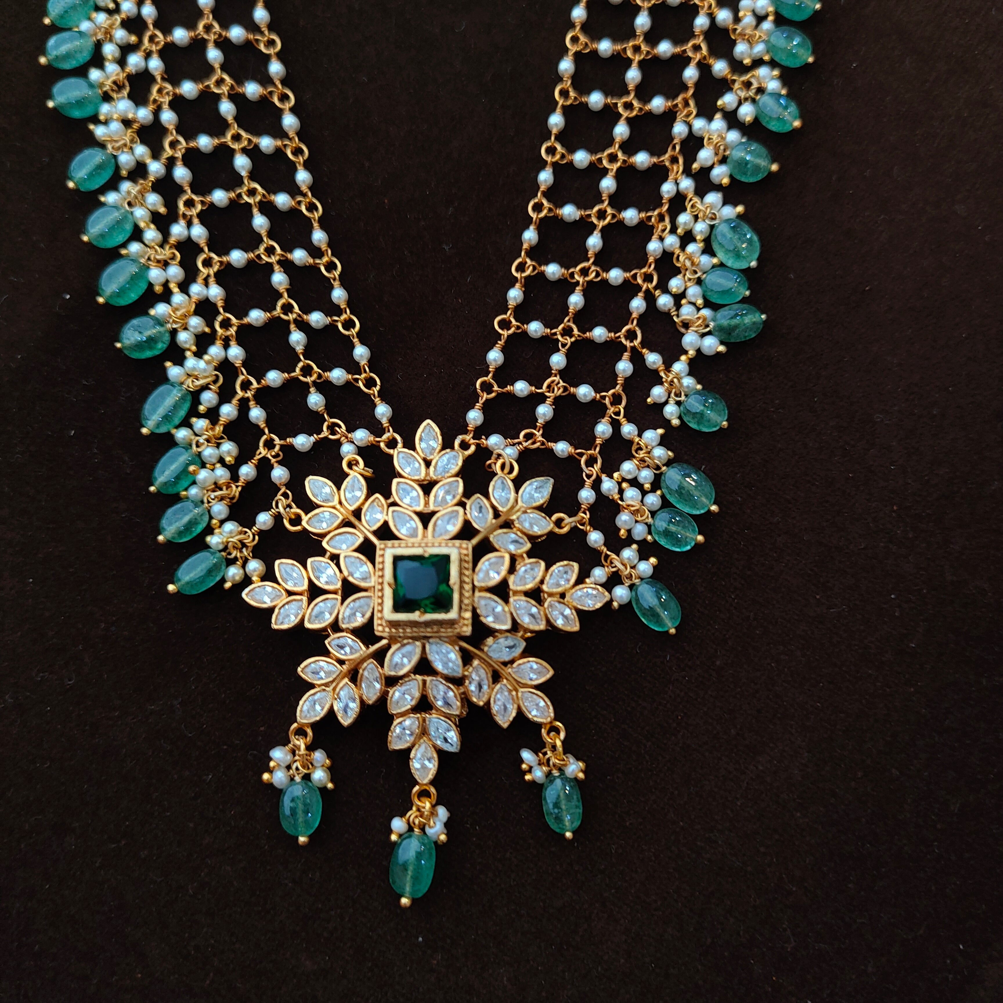 925 Silver Gold Plated Flower beads Haram-1346