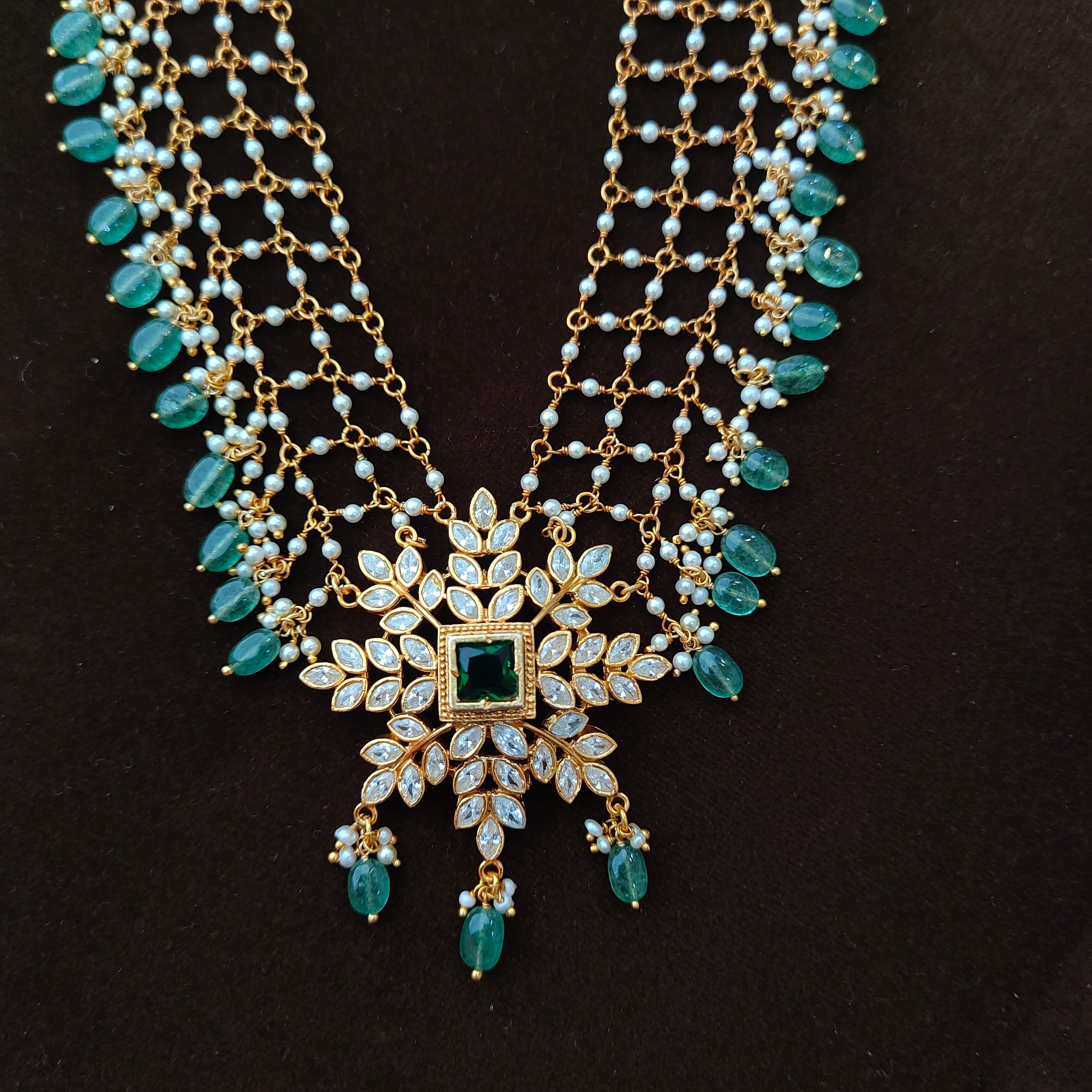 925 Silver Gold Plated Flower beads Haram-1346