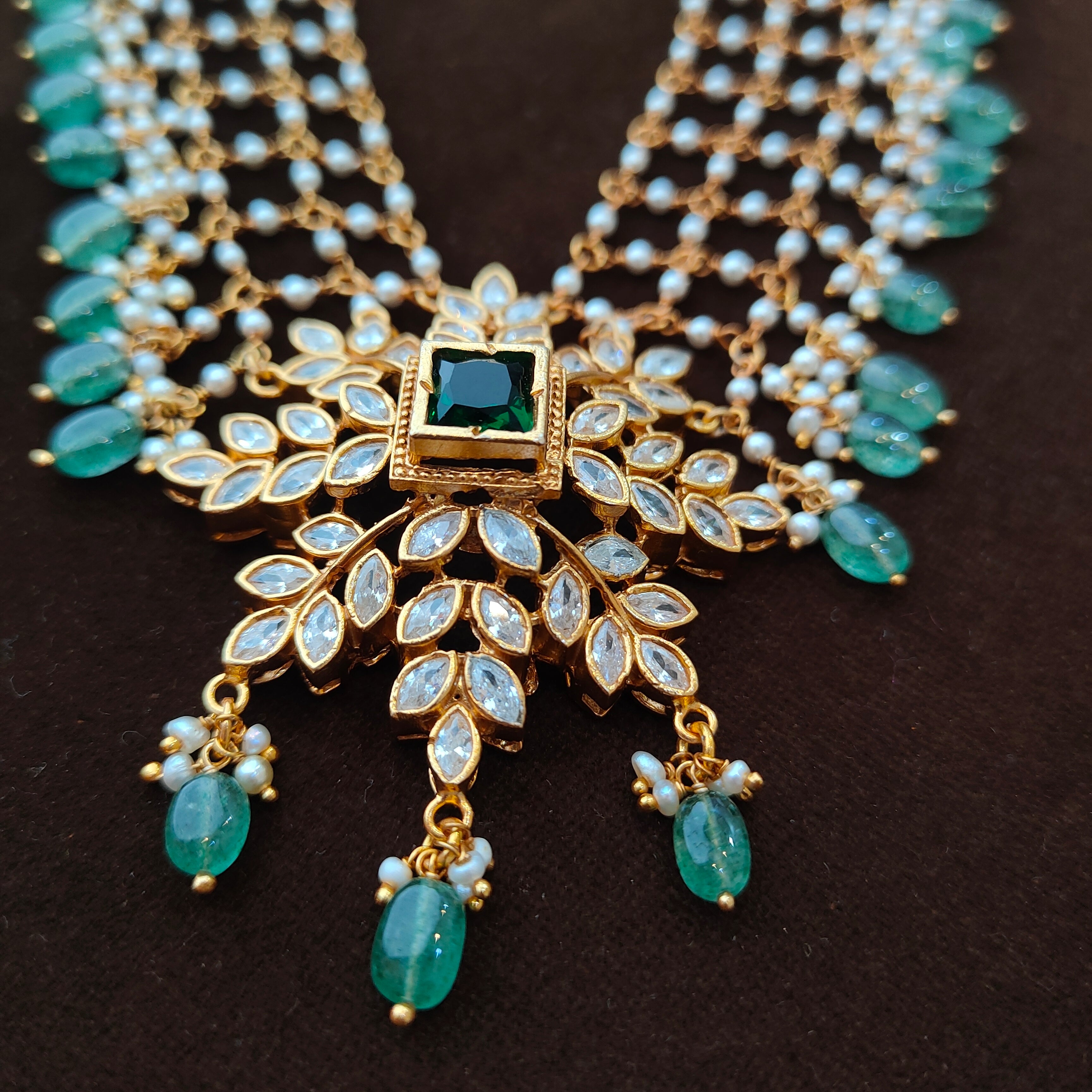 925 Silver Gold Plated Flower beads Haram-1346