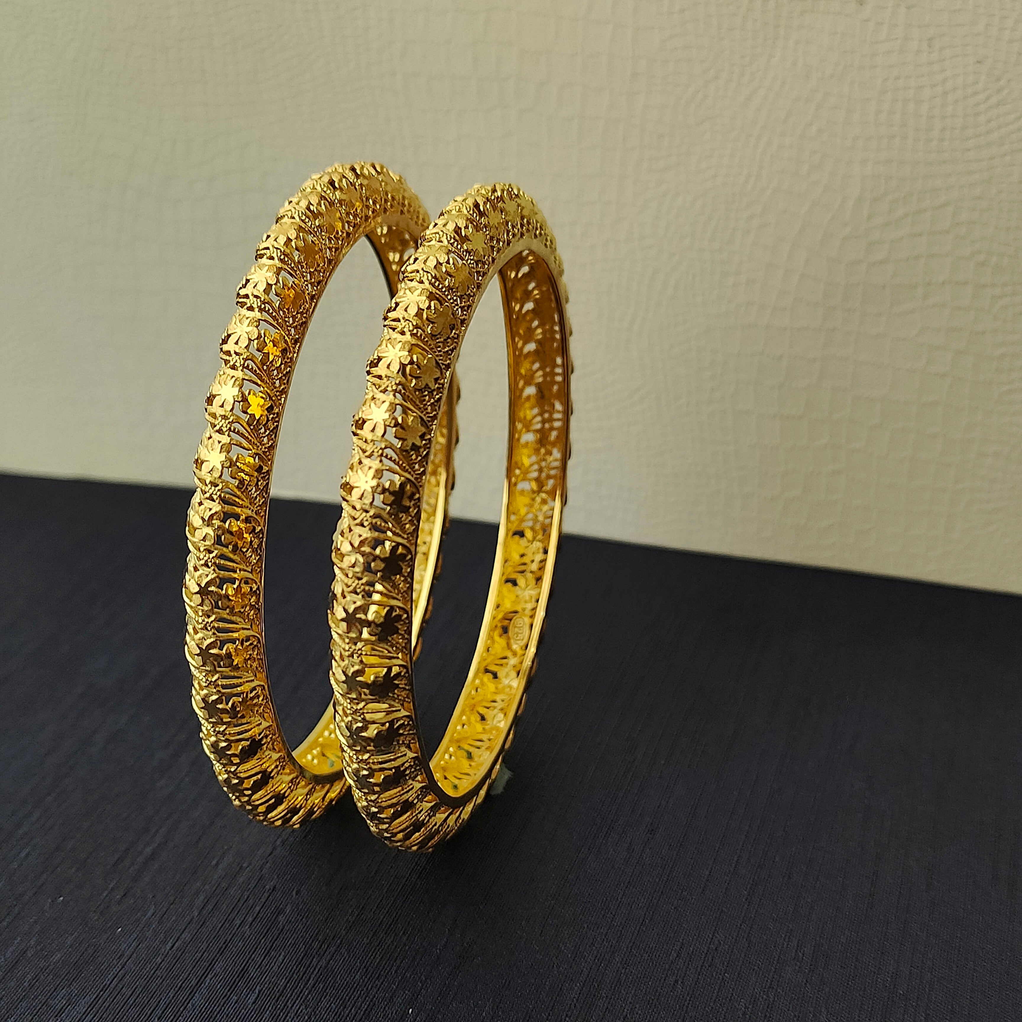 925 Silver Plain Turkish Bangle-1365 - Size 2.6