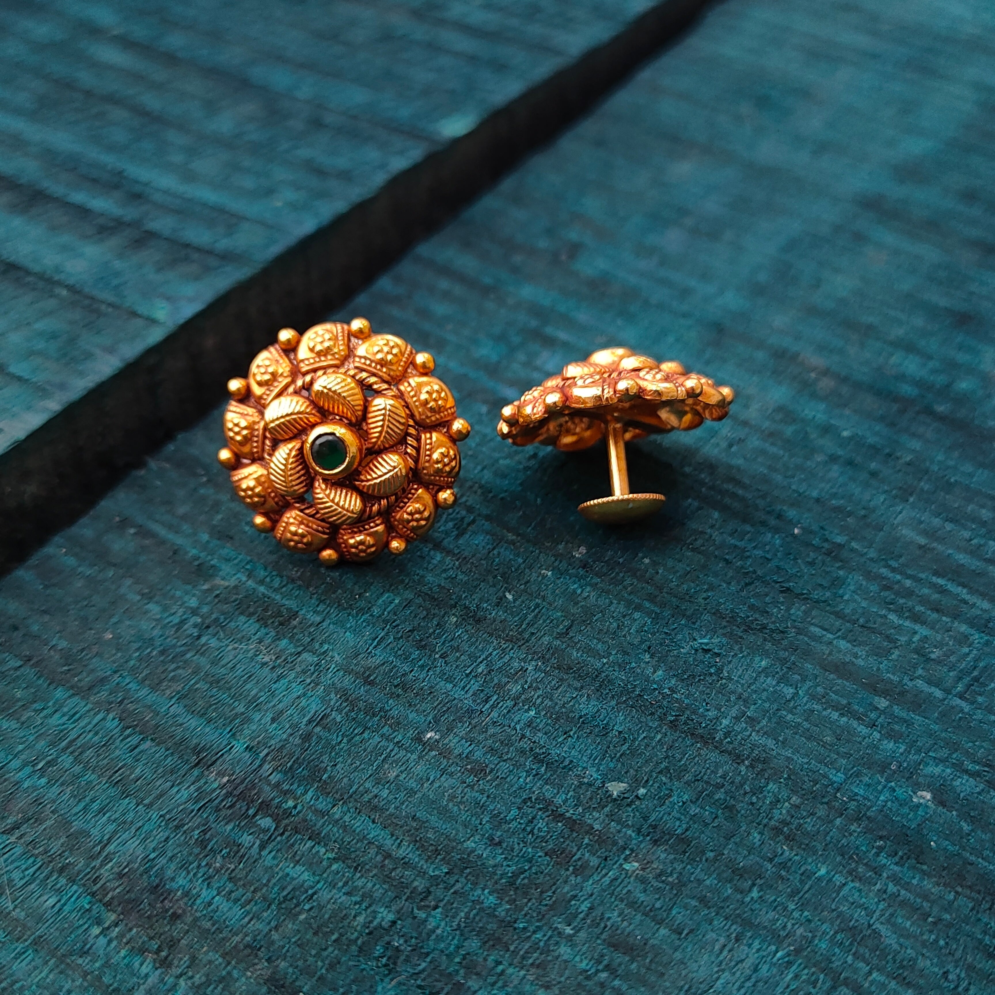 925 Silver Gold Plated Earstud -1400