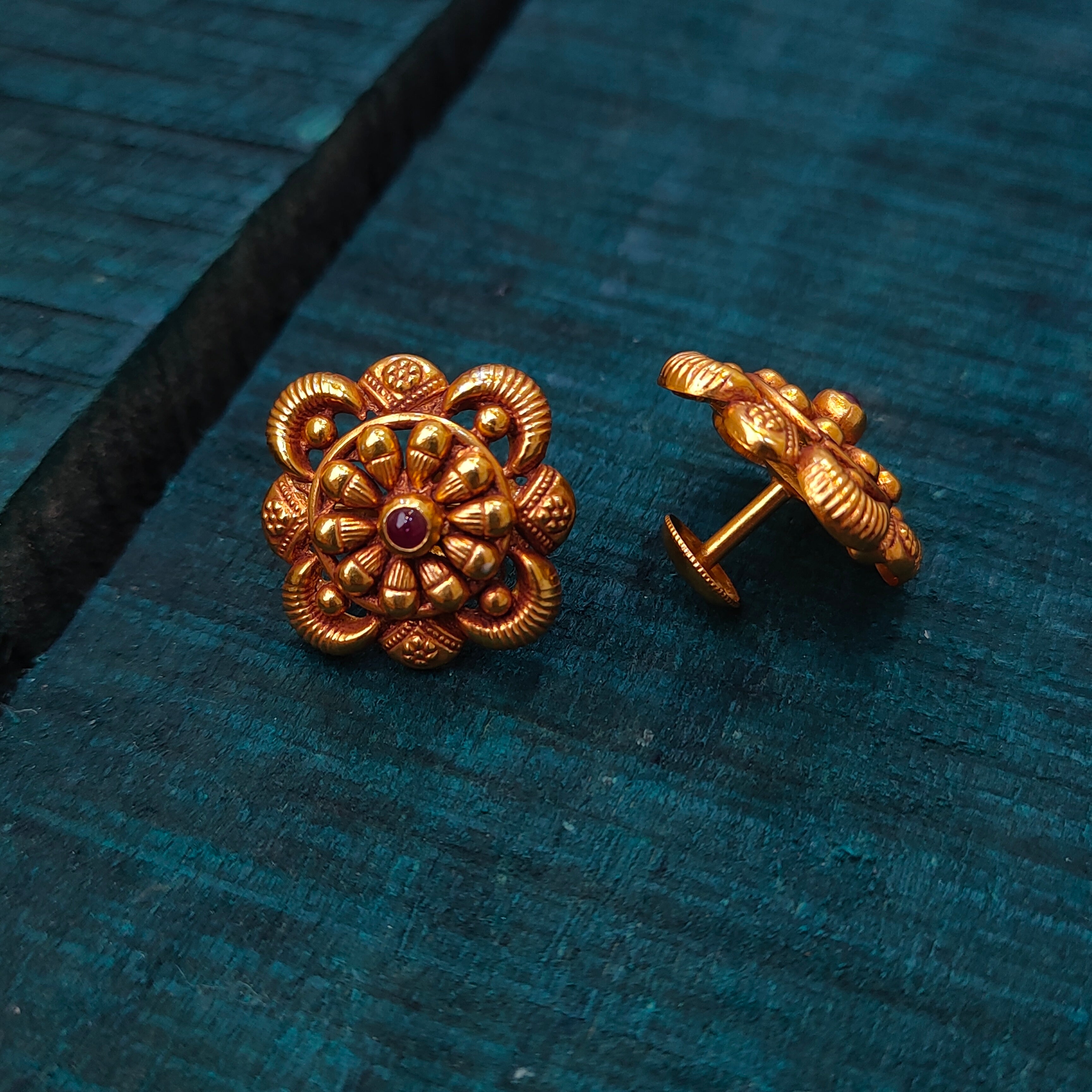 925 Silver Gold Plated Earstud -1391