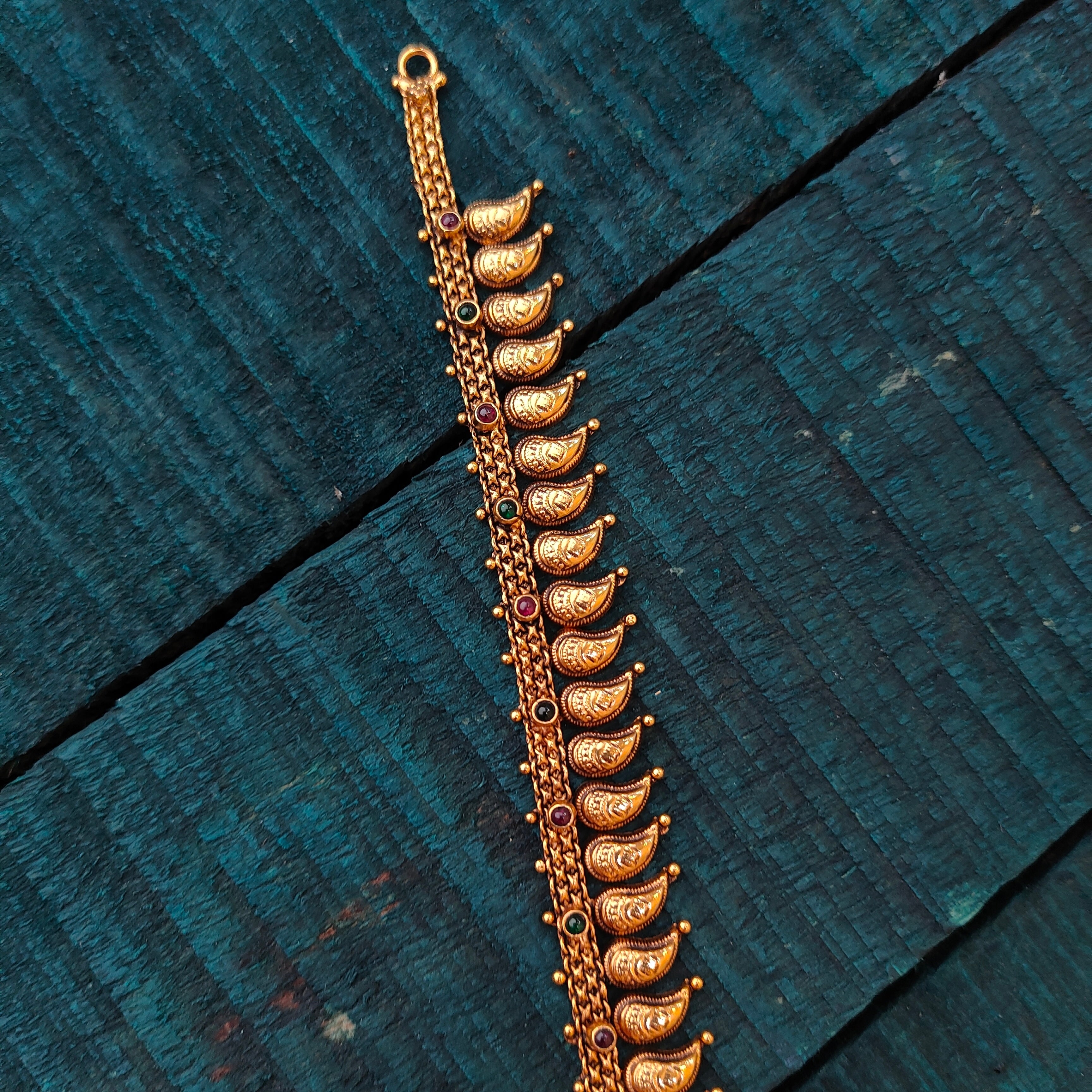 925 Silver Gold Plated Haram -4113