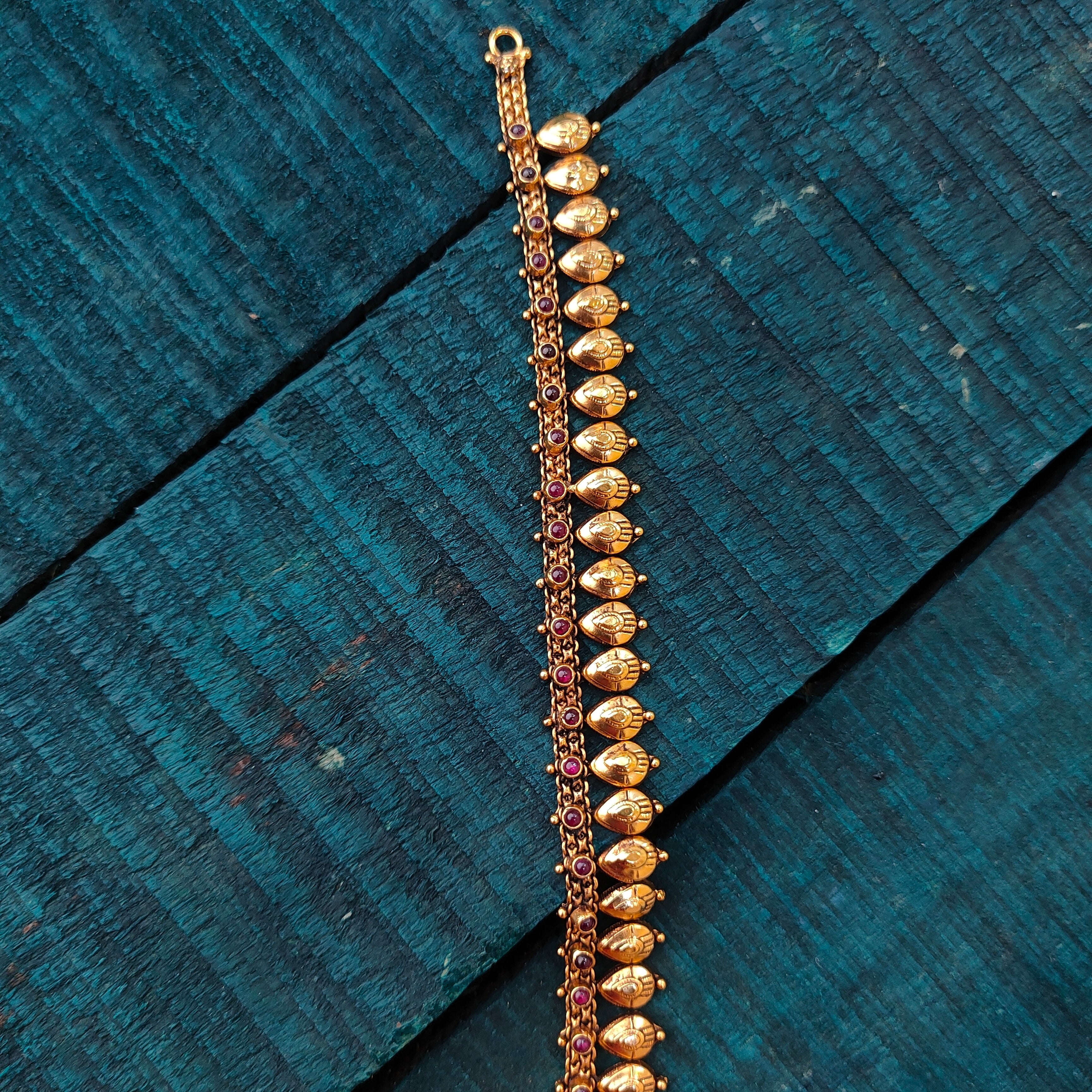 925 Silver Gold Plated Haram -4112