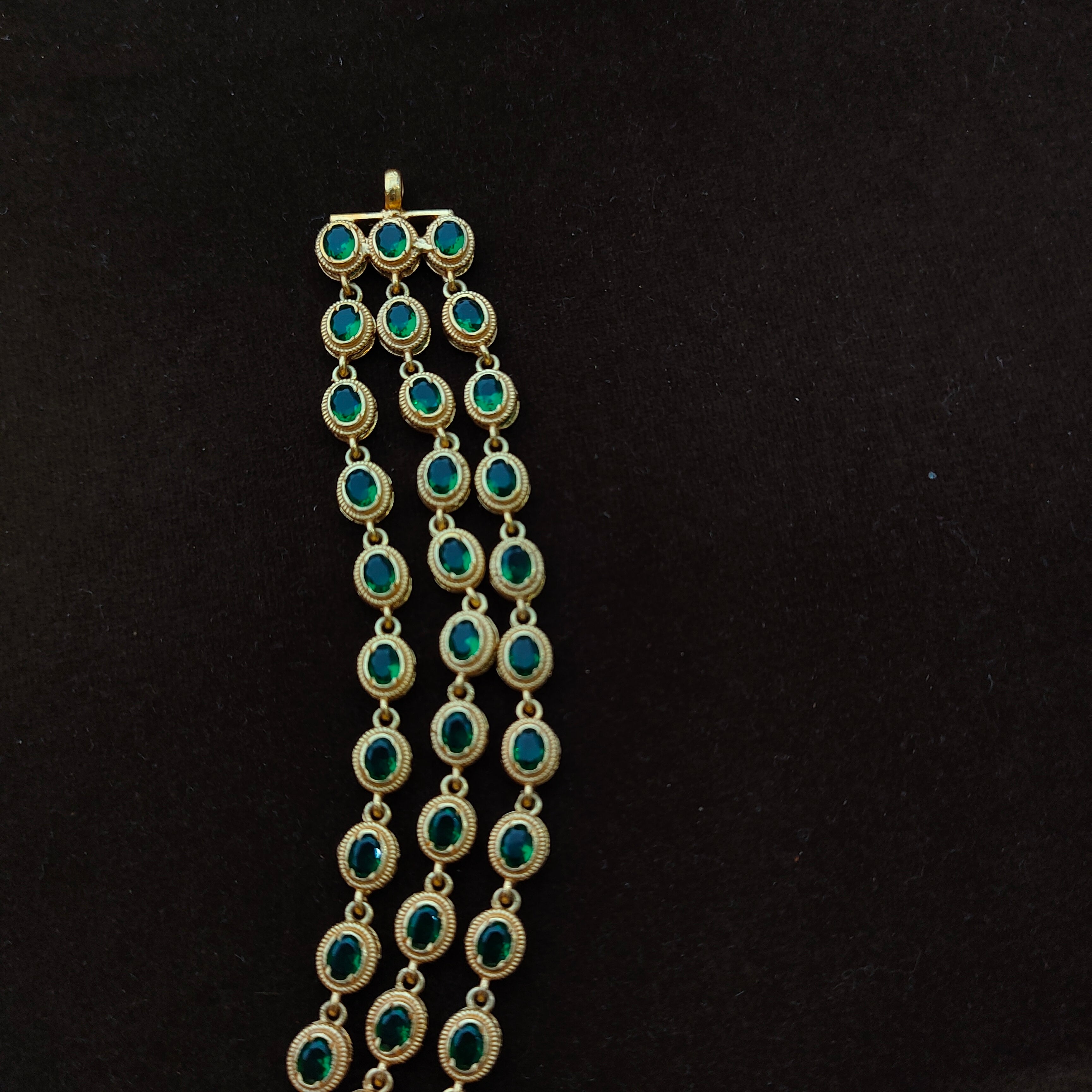 925 Silver Gold Plated Long Necklace set-1461