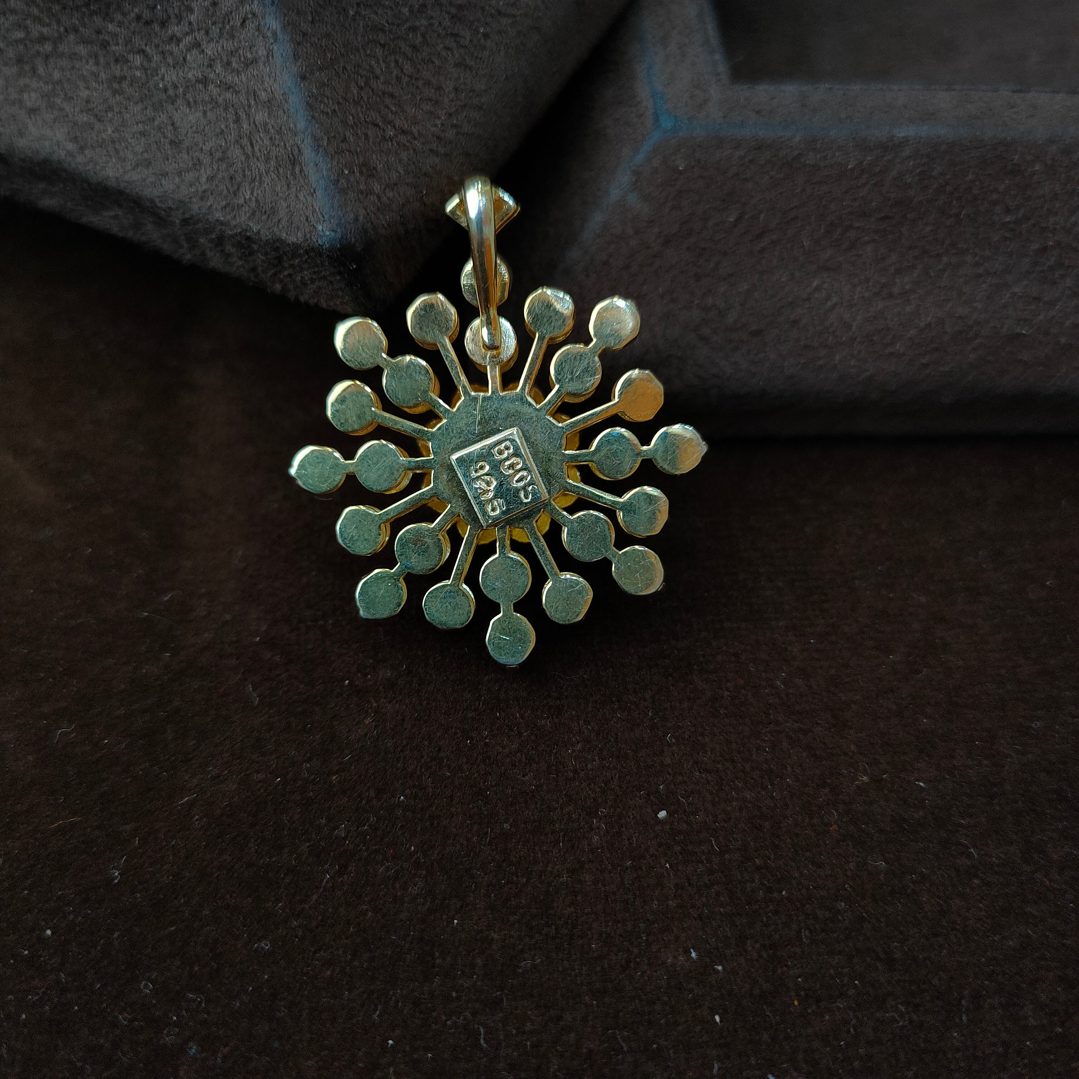 925 Gold plated  Padmini Attigai Necklace set-5563 ( MADE TO ORDER )