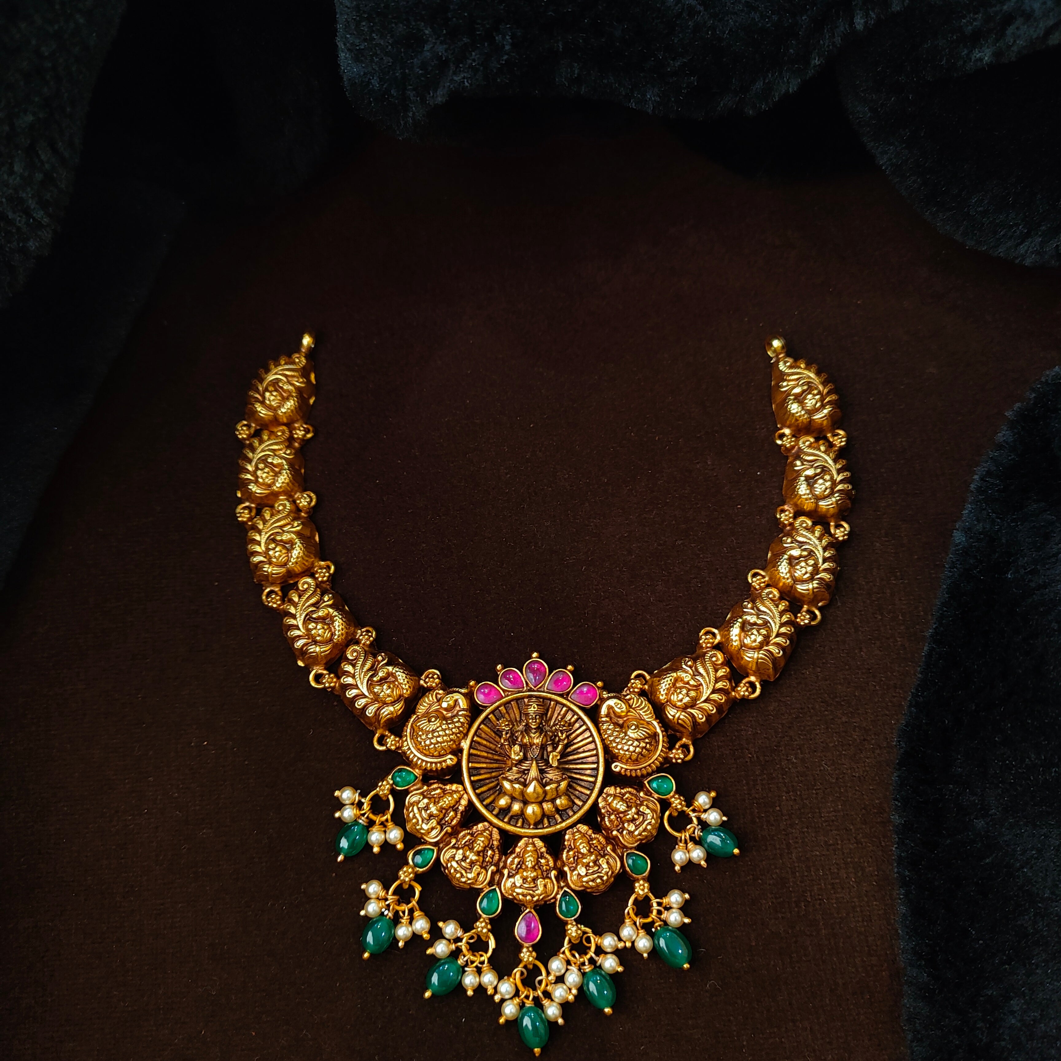 925 Silver Traditional Lakshmi Necklace -5638