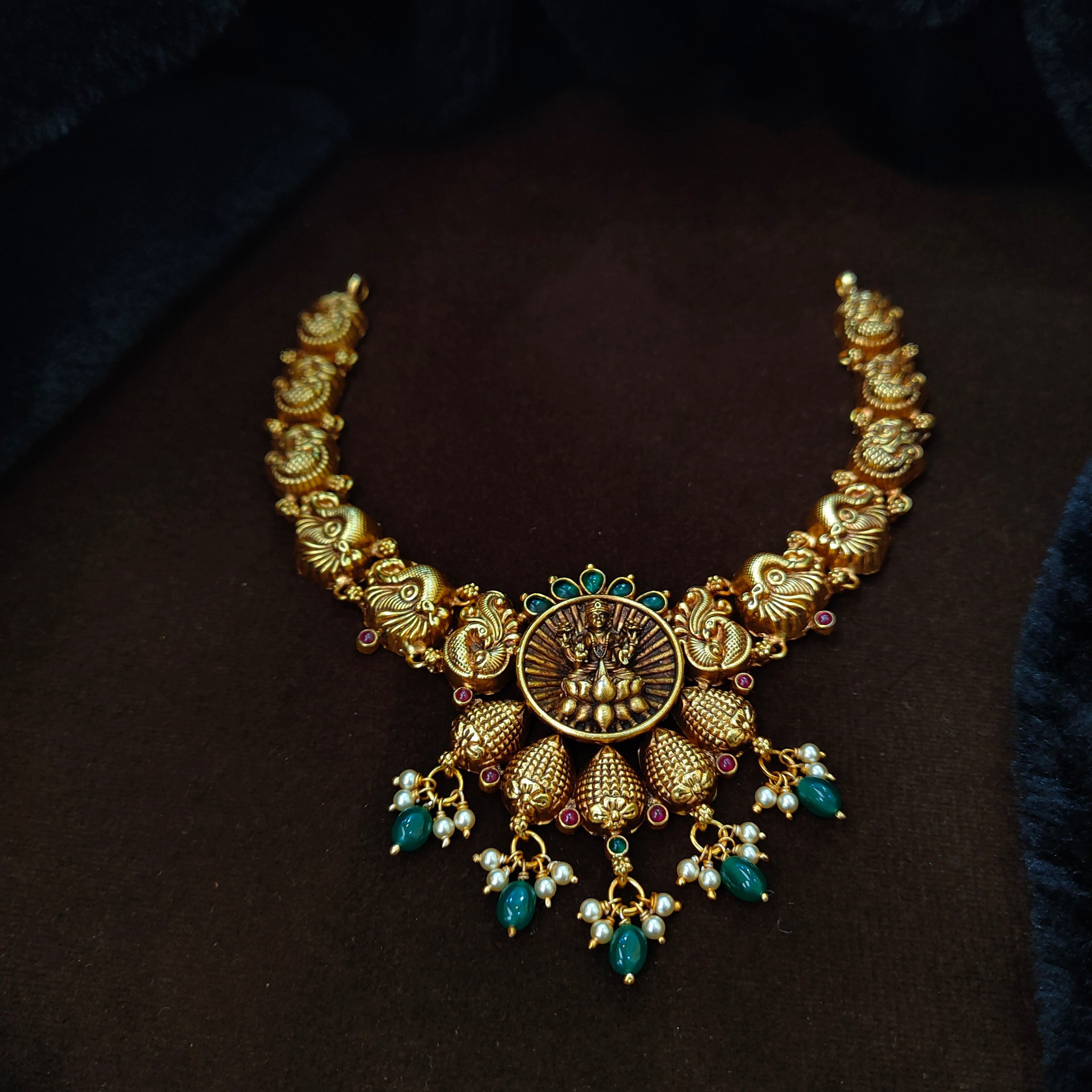 925 Silver Traditional Lakshmi Necklace -5632