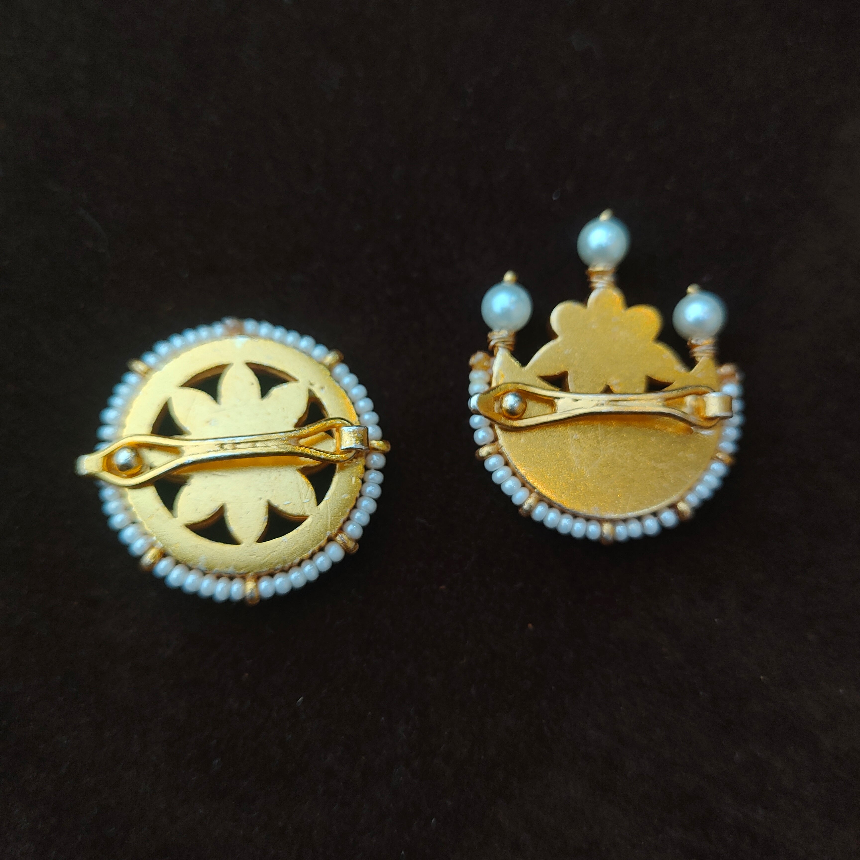 92.5 Silver Kundan Surya Chandra Hair Mop-0058