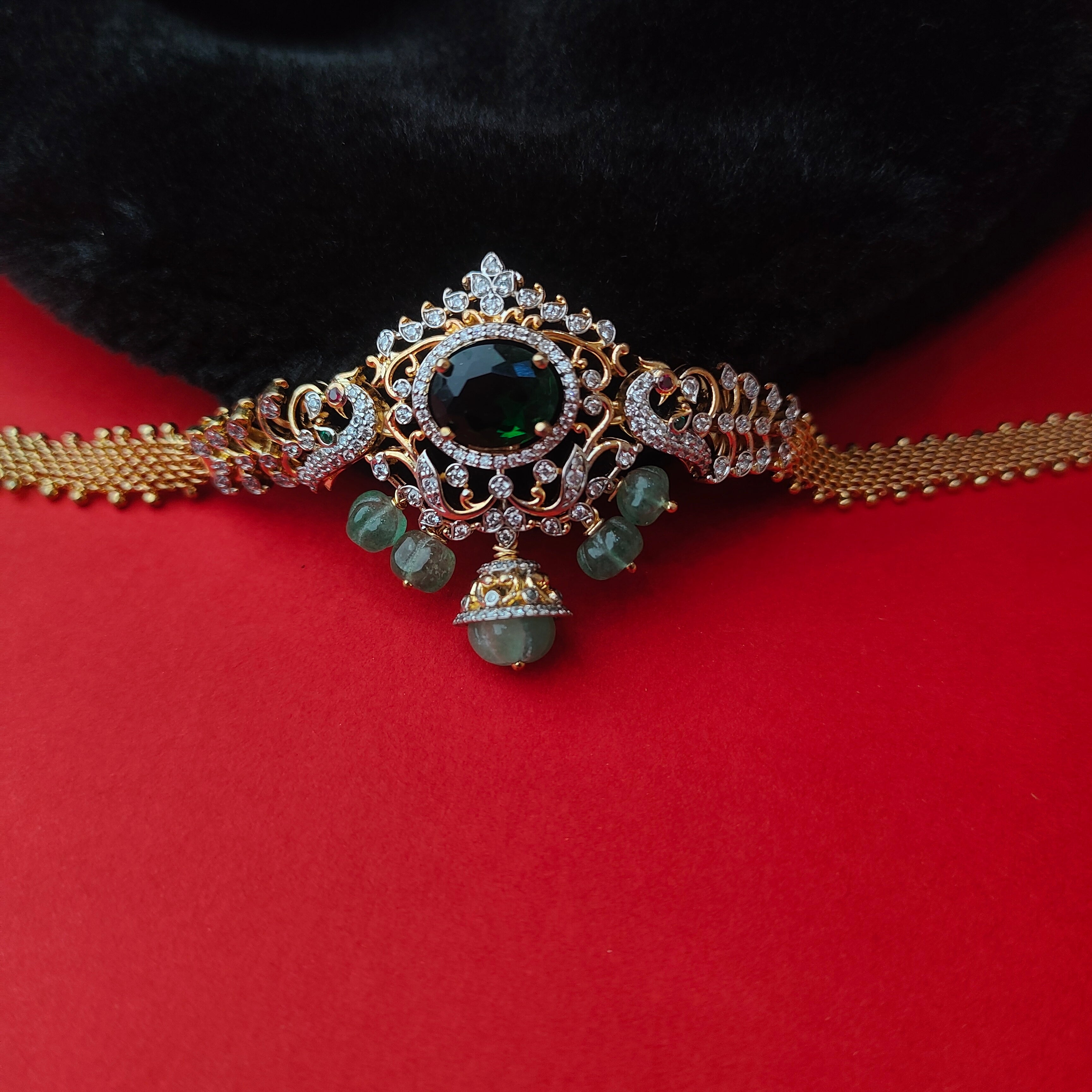 925 Silver Theia Diamond Look choker -5922