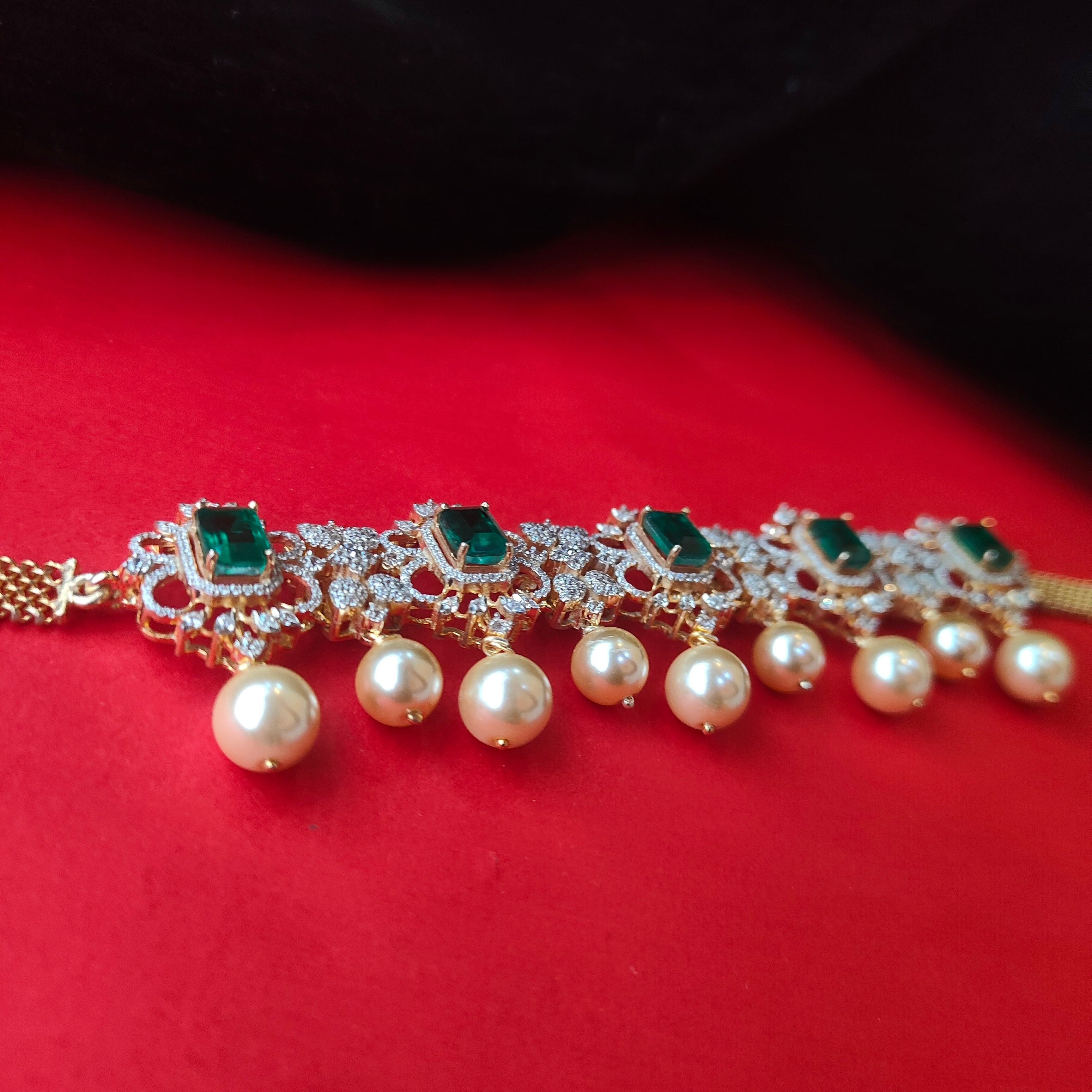 925 Silver Theia Diamond Look choker -5921  (MADE TO ORDER)